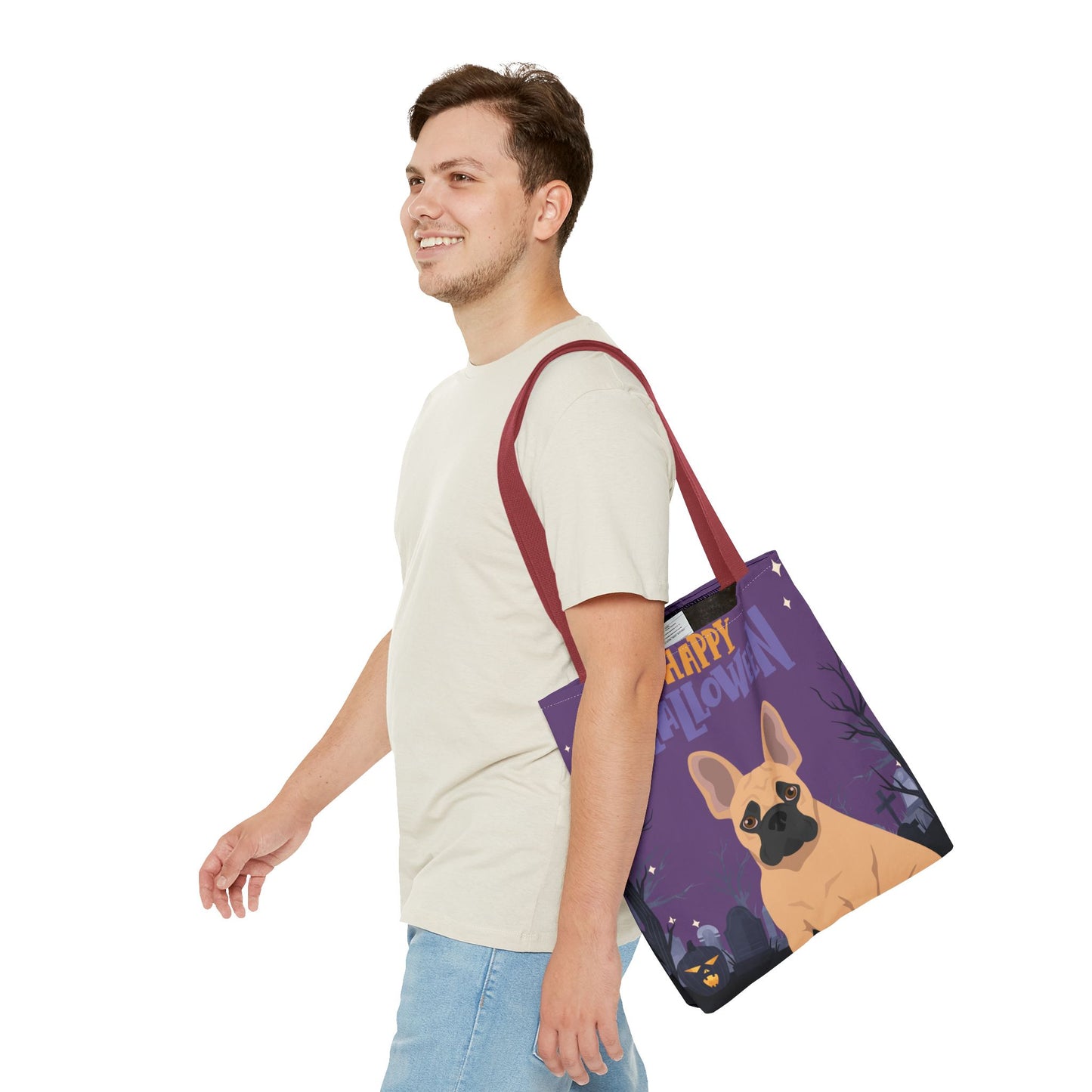 French Bulldog Dog Happy Halloween Tote Bag 16x16