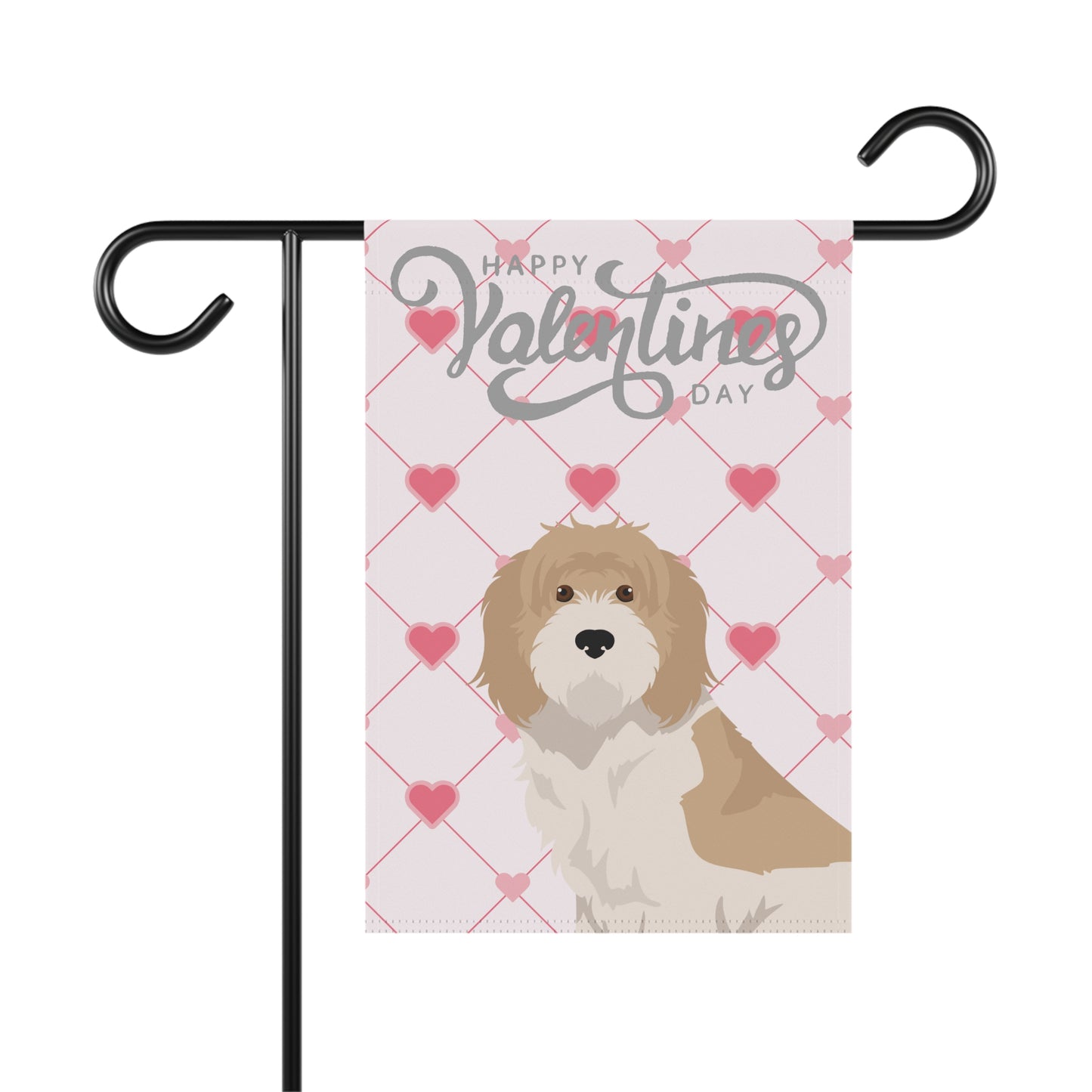 Grand Bassett Griffon Vendeen Dog Valentines Day Garden Flag