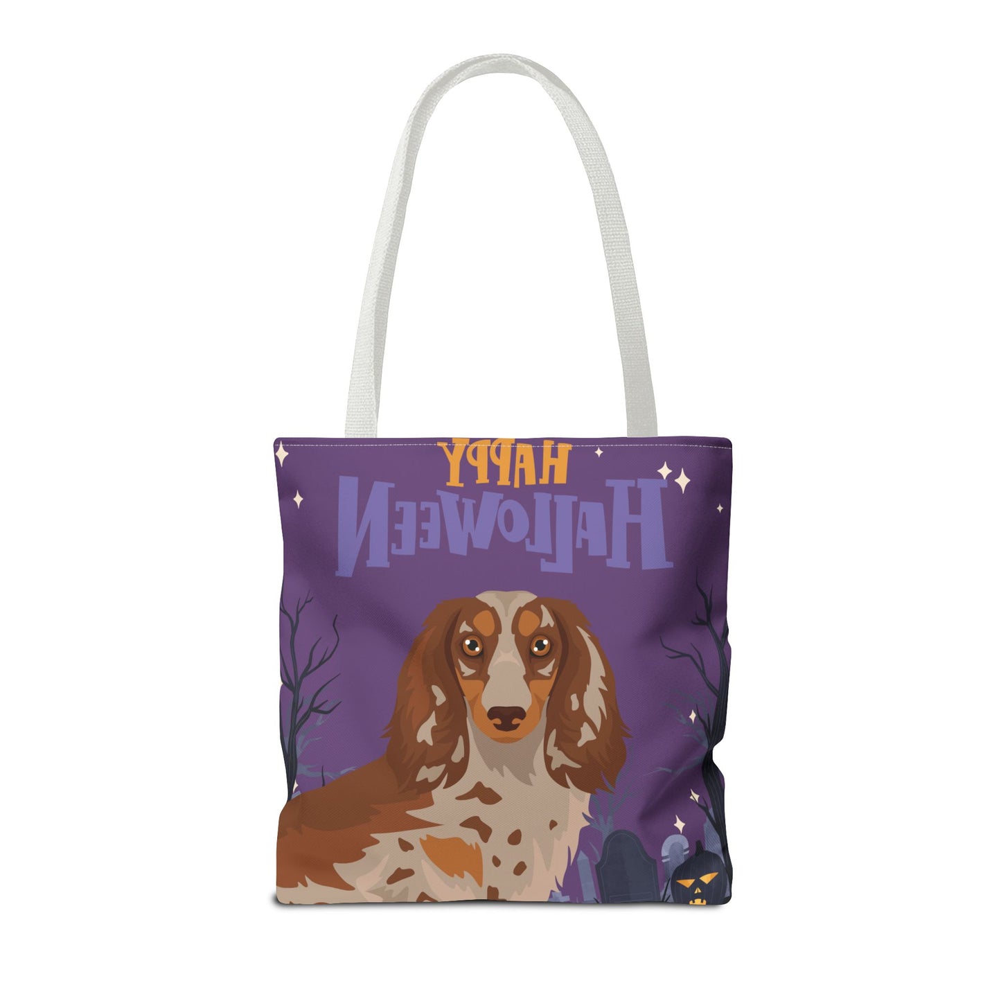 Dachshund Dog Happy Halloween Tote Bag 16x16