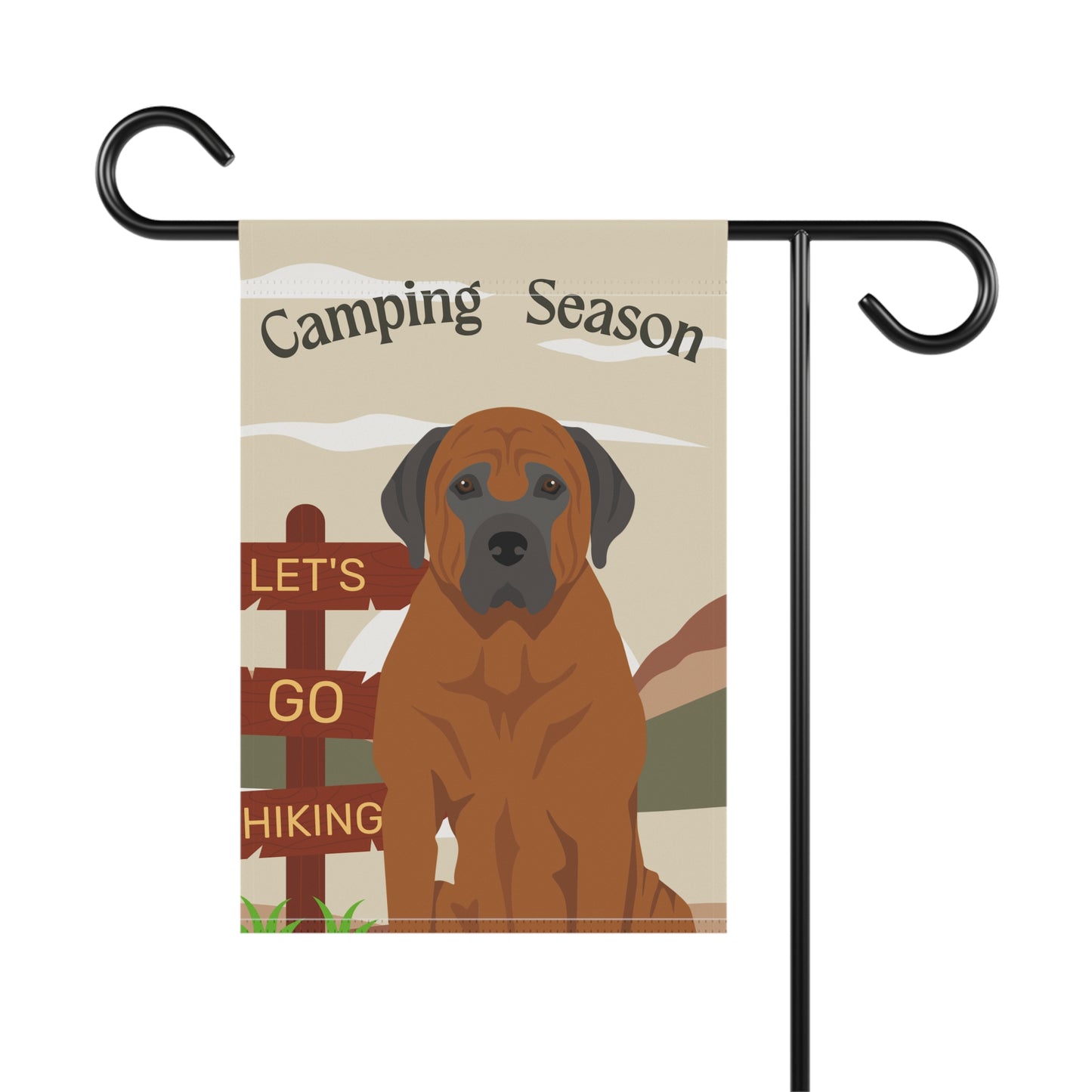 Tosa Inu Dog Camping Garden Flag
