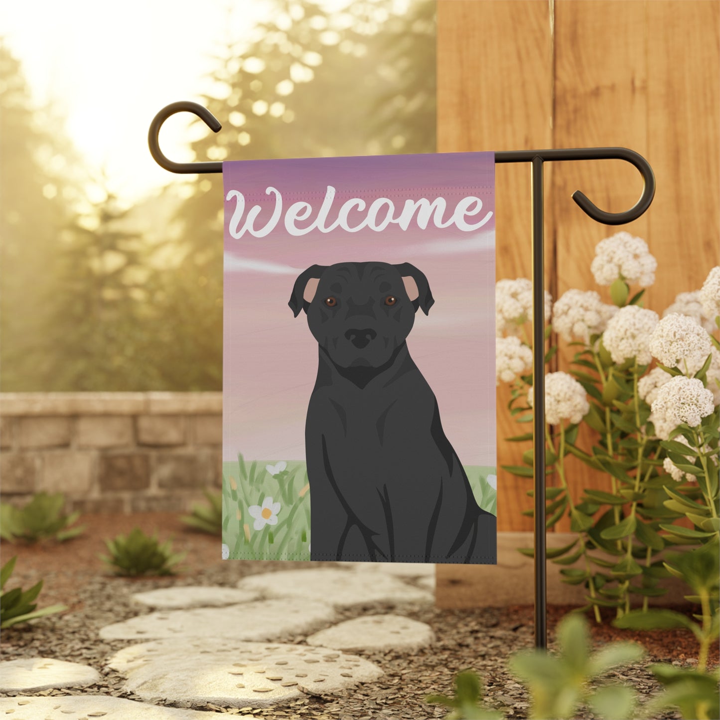 American Staffordshire Terrier Dog Welcome Garden Flag