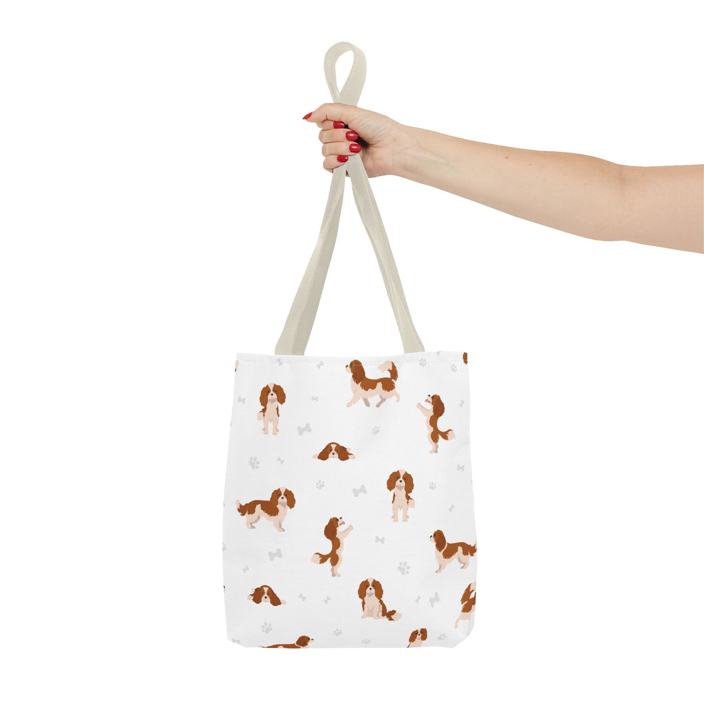 Cavalier King Charles Spaniel Dog Tote Bag, Spaniel Dog Mom Gift