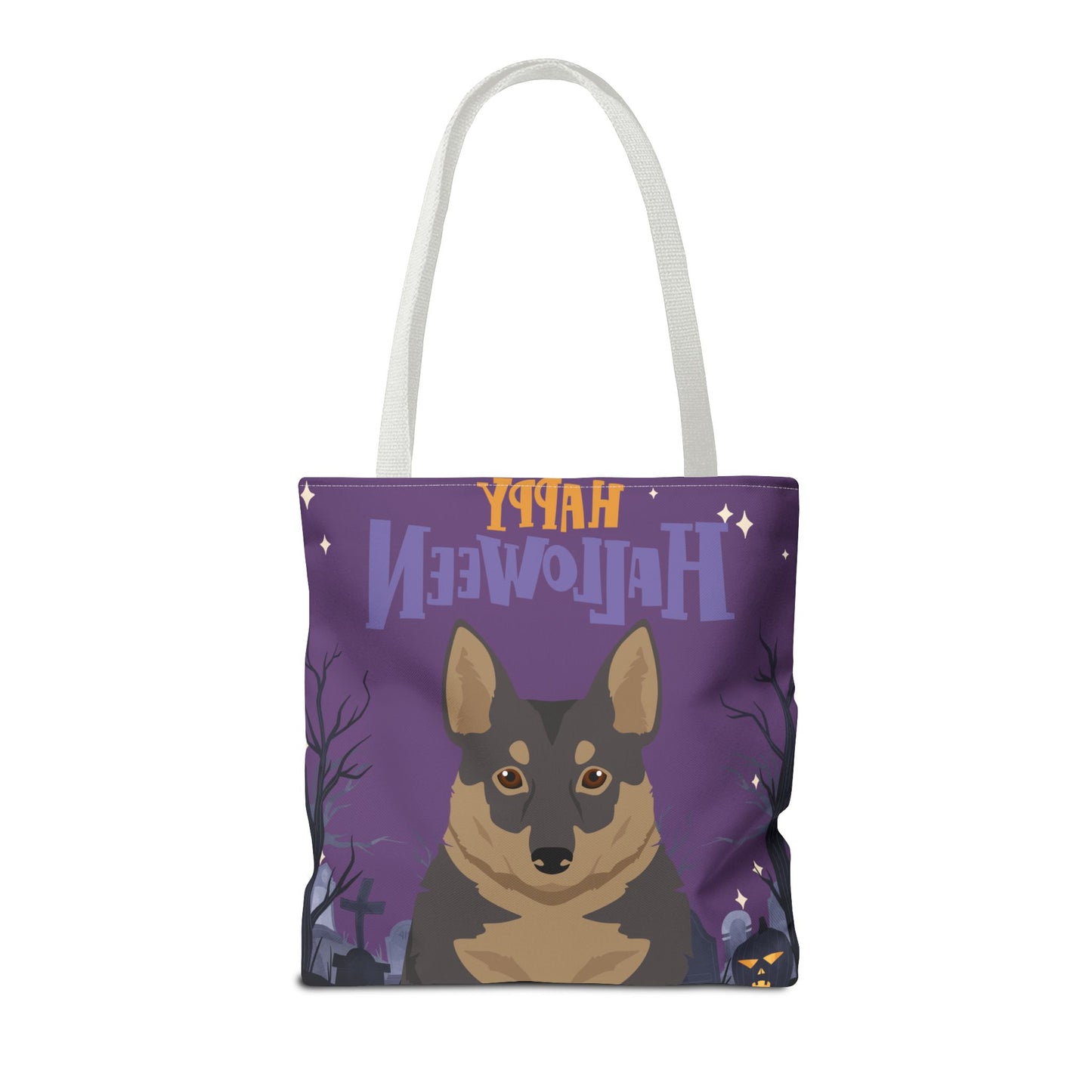 Swedish Vallhund Dog Happy Halloween Tote Bag 16x16