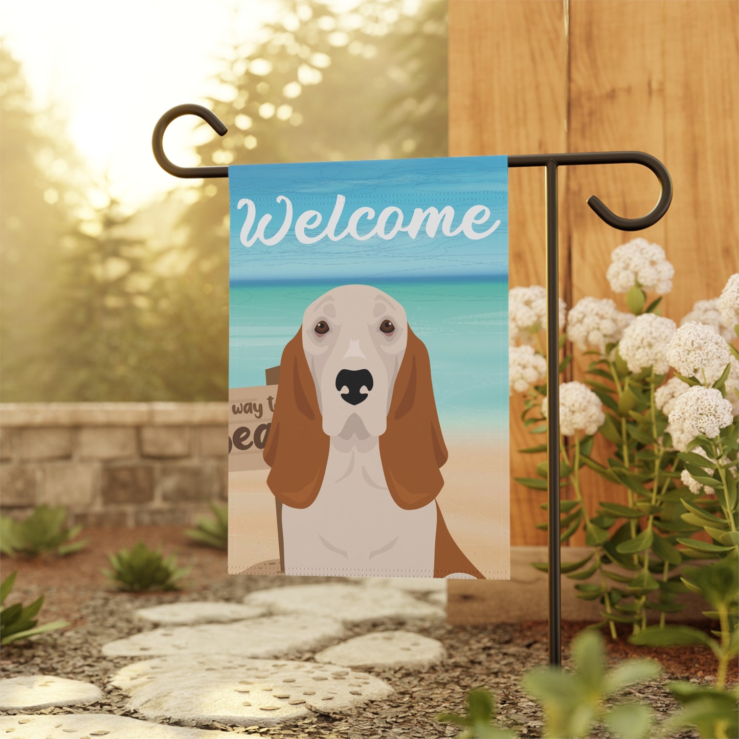 Basset Hound Dog Garden Flag