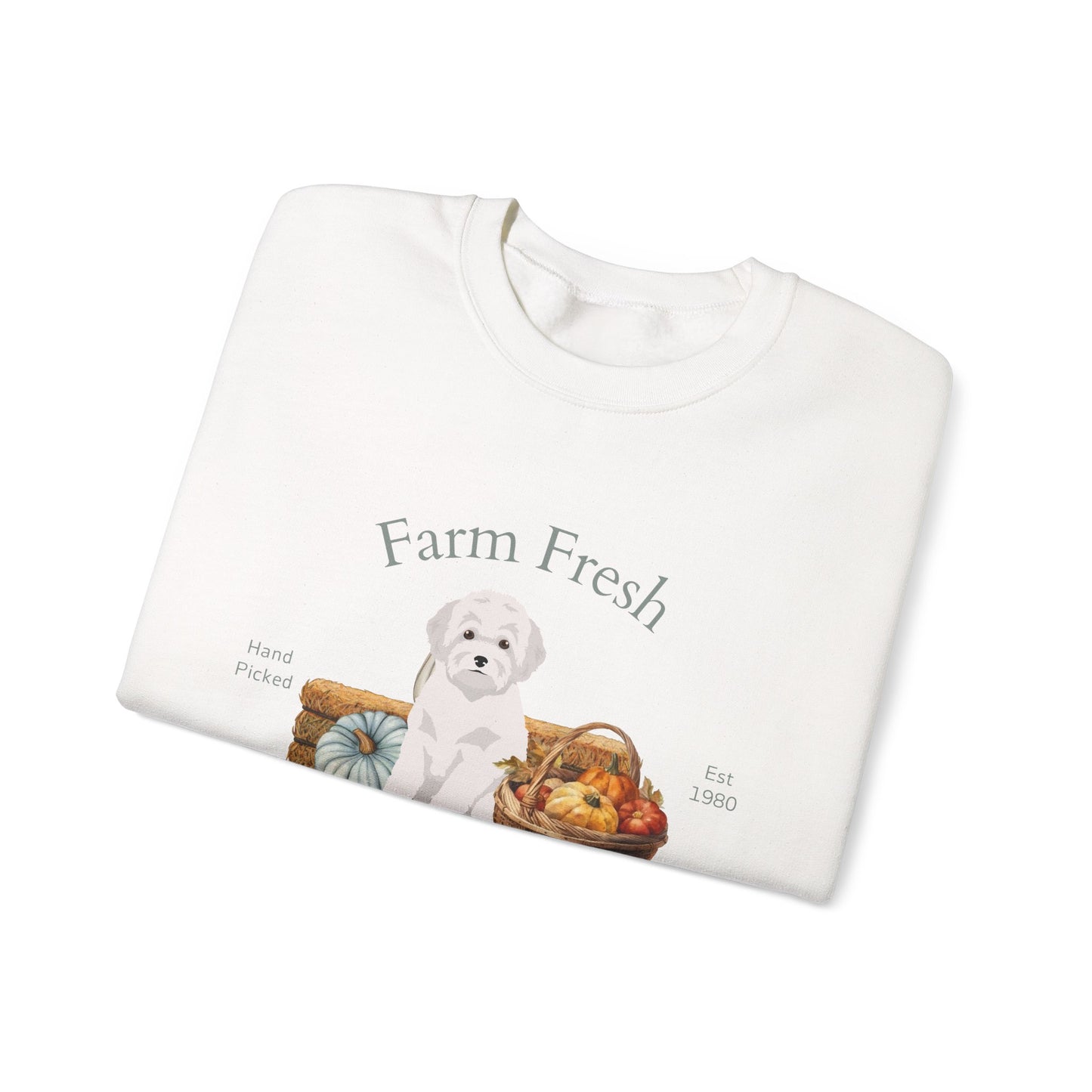 Toy Poodle Dog Fall Farm Fresh Unisex Heavy Blend Crewneck Sweatshirt