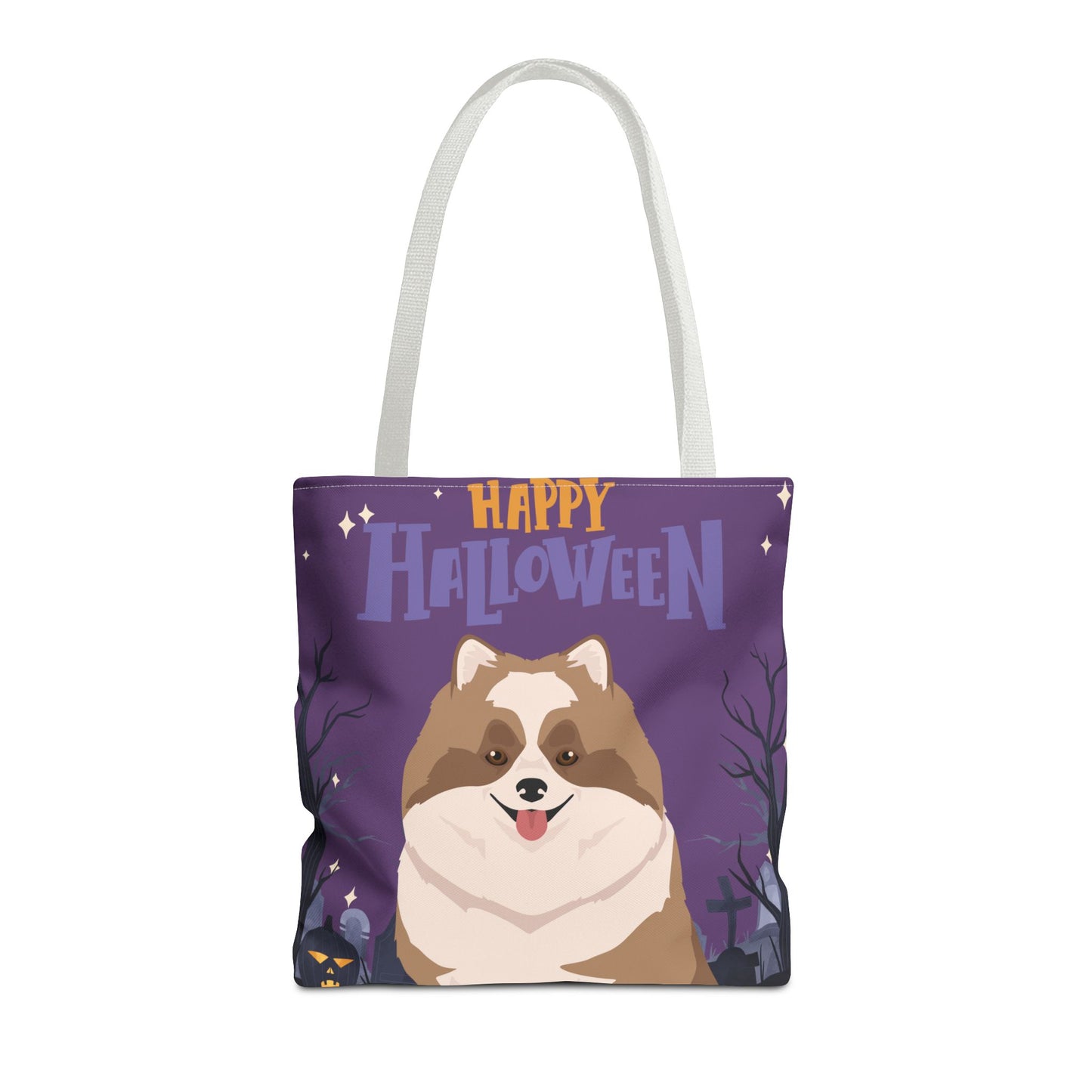 Pomeranian Dog Happy Halloween Tote Bag 16x16