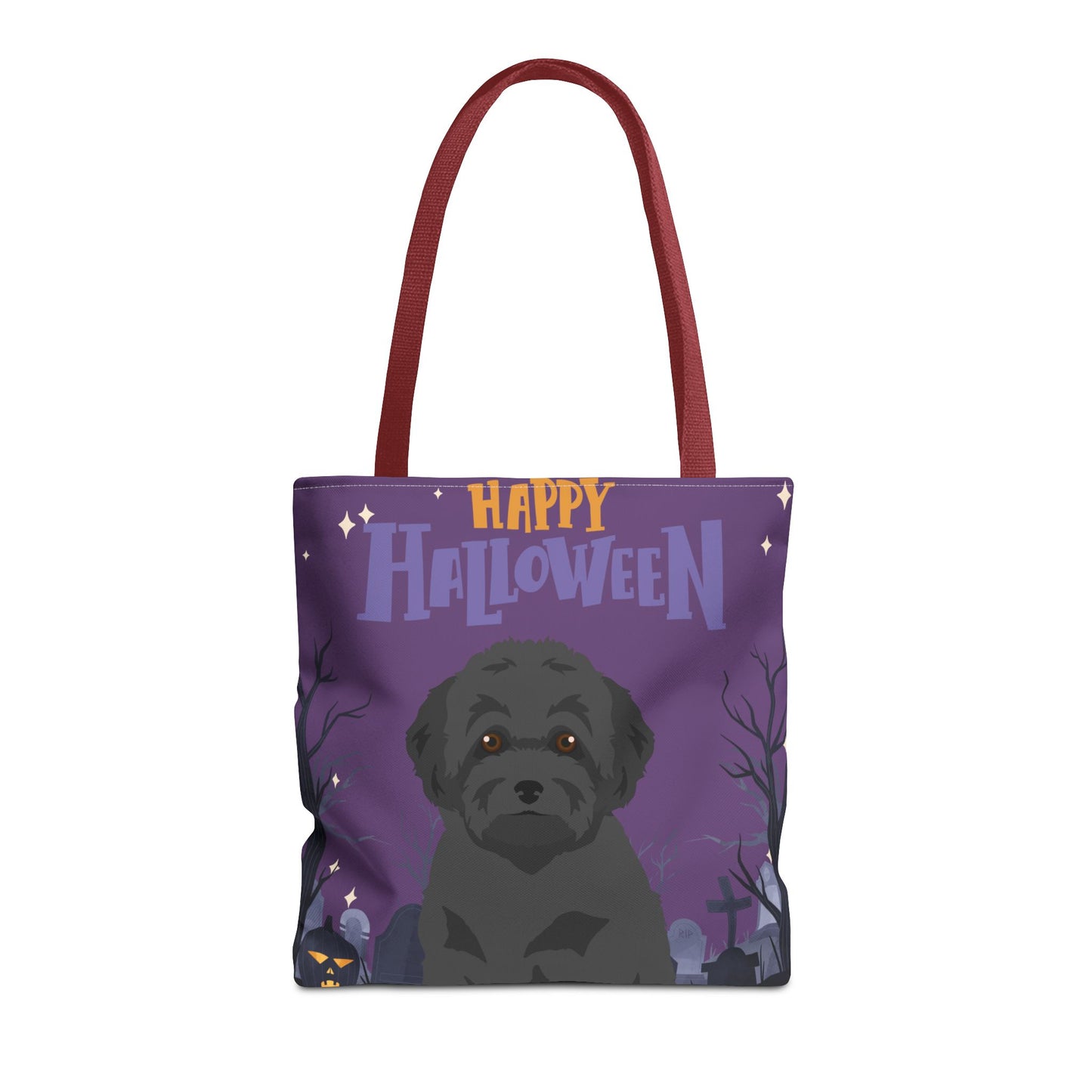 Toy Poodle Dog Happy Halloween Tote Bag 16x16