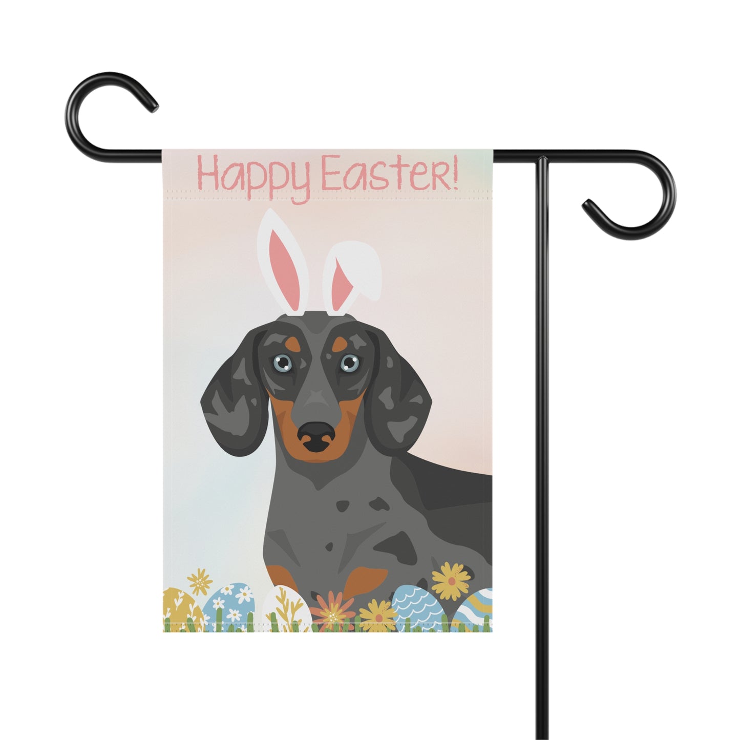Dachshund Dog Happy Easter Garden Flag