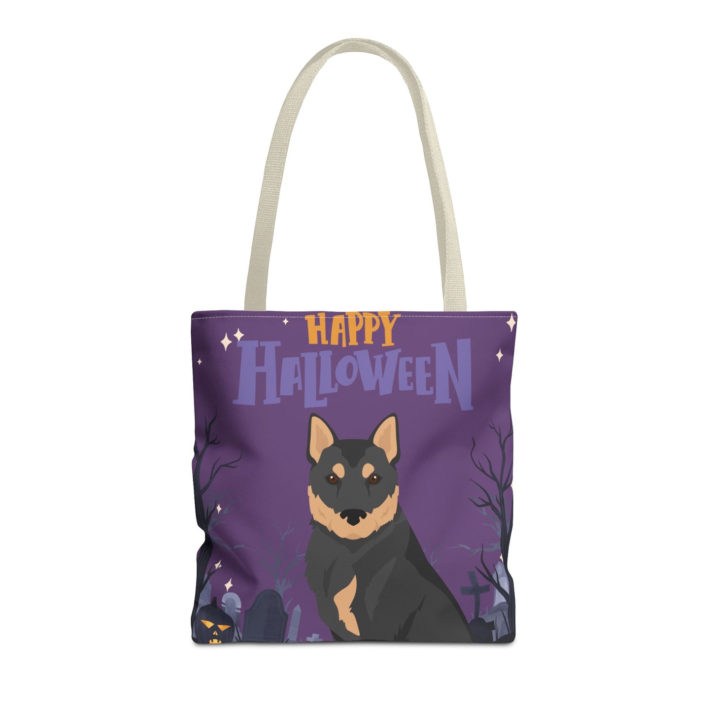 Korean Jindo Dog Happy Halloween Tote Bag 16x16
