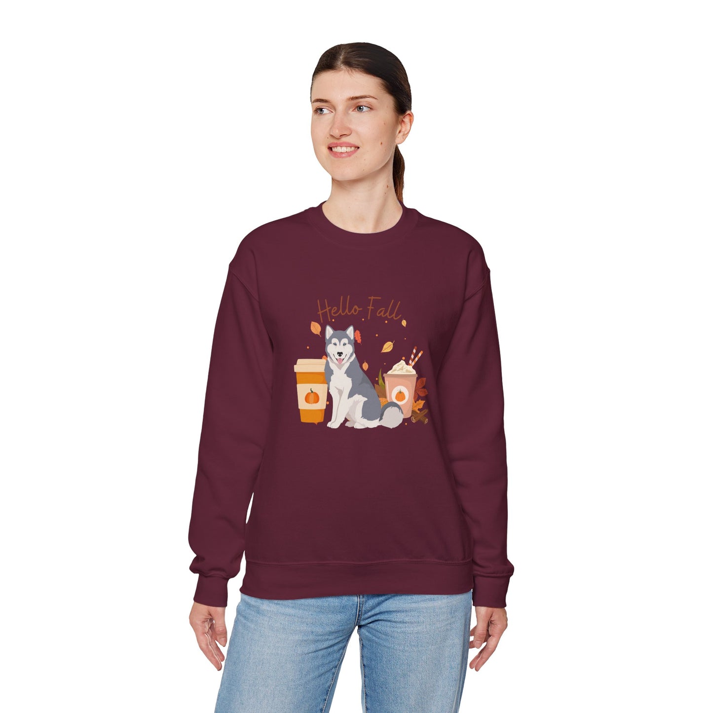 Copy of Copy of Copy of Canadian Inuit Dog Fall Halloween Unisex Heavy Blend Crewneck Sweatshirt