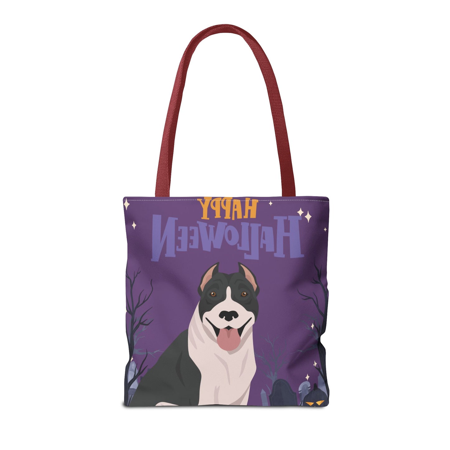 Pit Bull Dog Happy Halloween Tote Bag 16x16