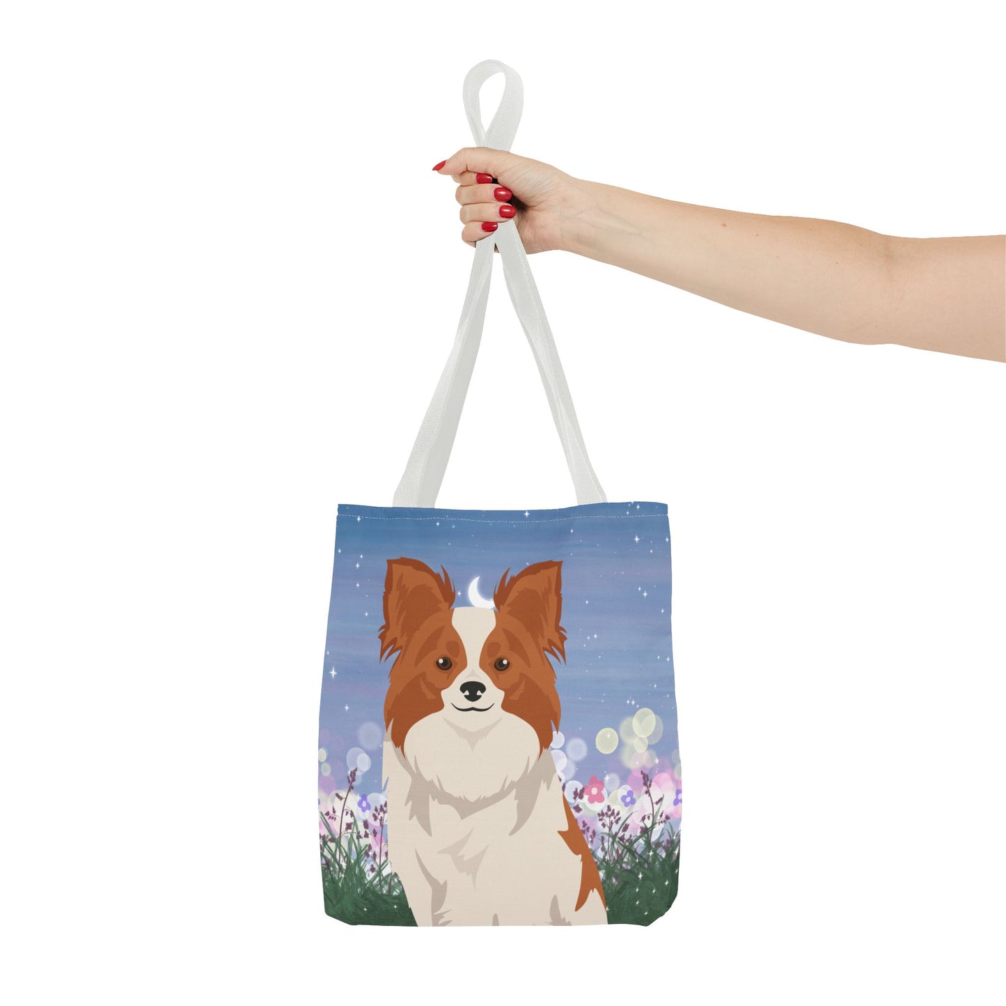 Papillon Dog Tote Bag 13x13