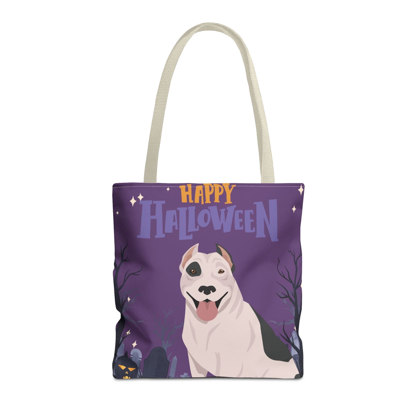 Pit Bull Dog Happy Halloween Tote Bag 16x16
