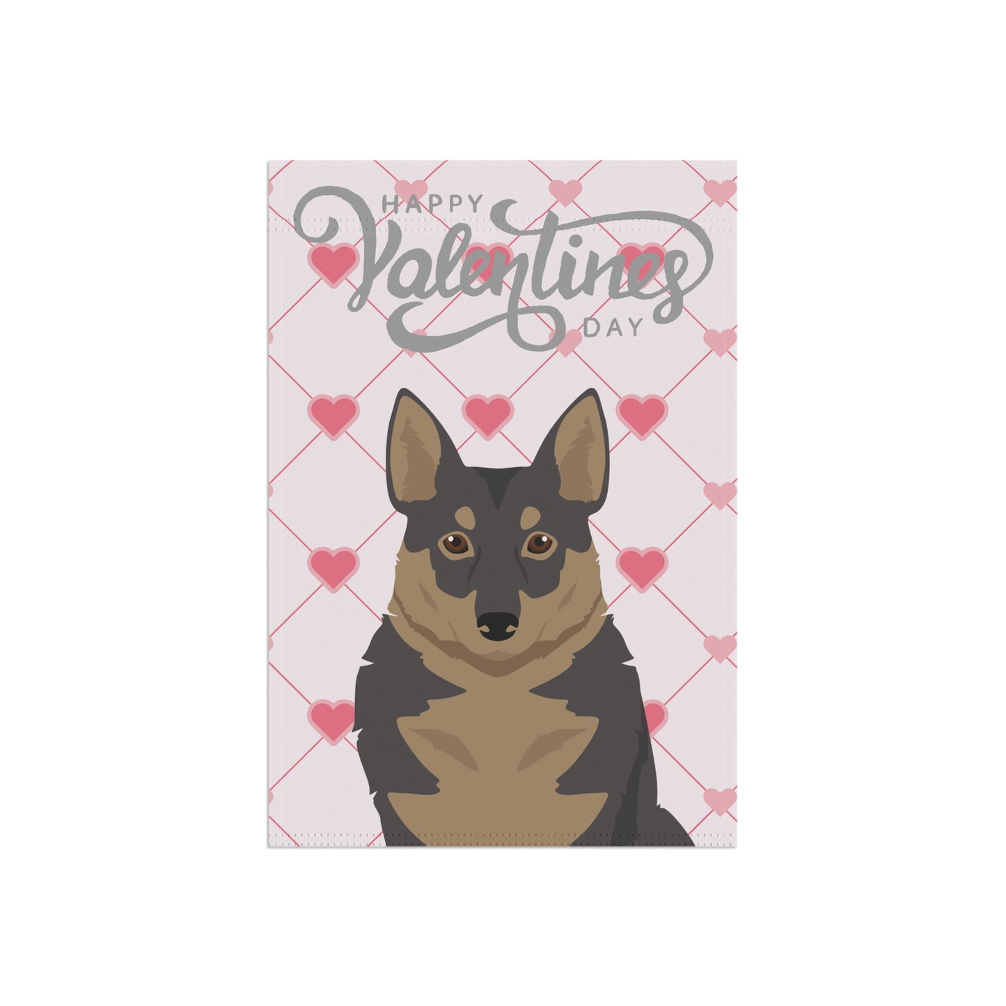 Swedish Vallhund Dog Valentines Day Garden Flag