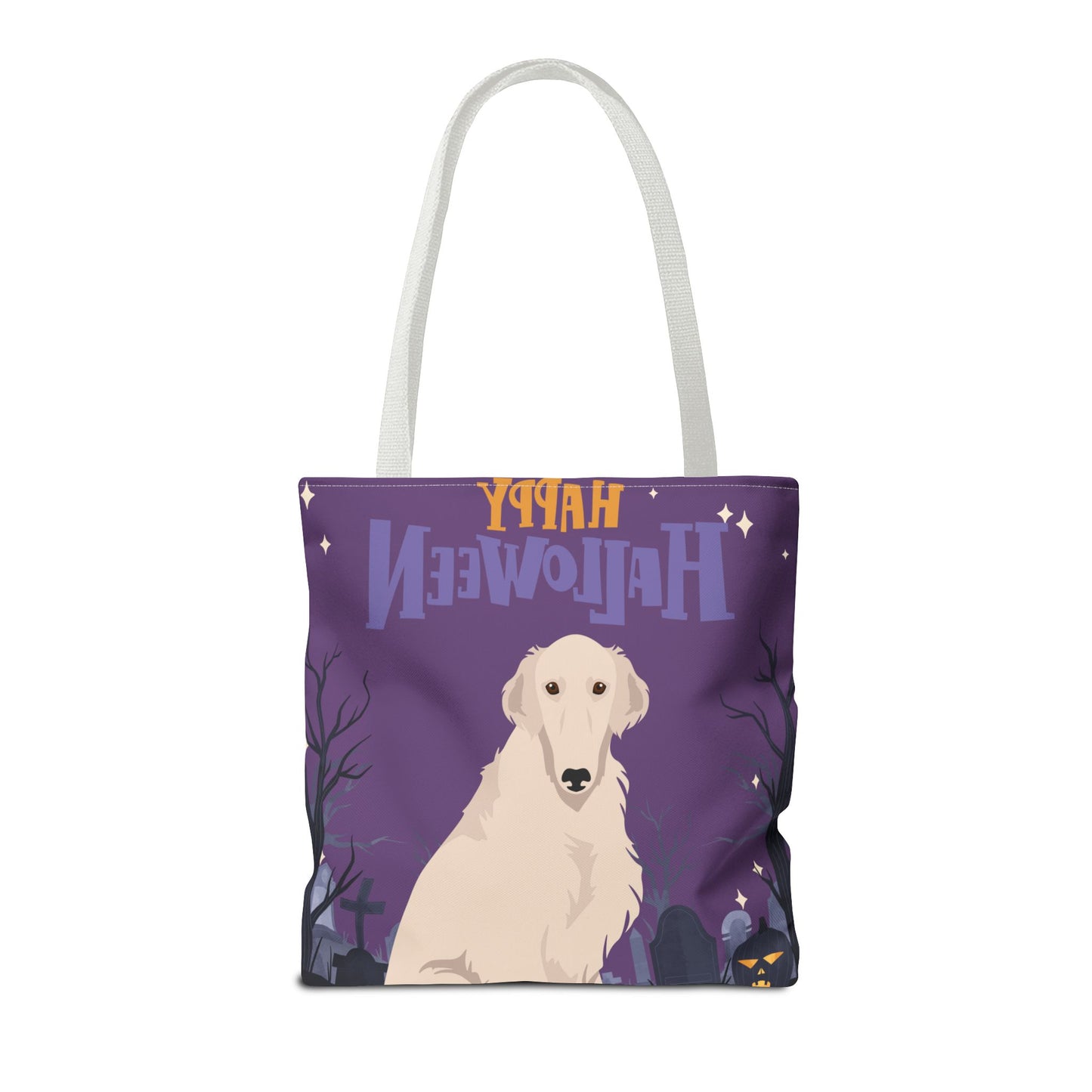 Borzoi Dog Happy Halloween Tote Bag 16x16