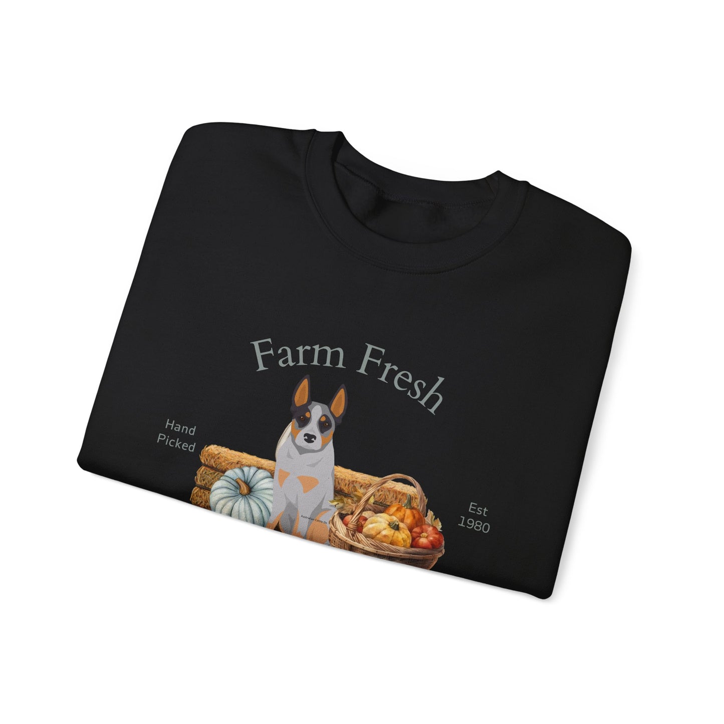 Australian Cattle Dog Dog Fall Farm Fresh Unisex Heavy Blend Crewneck Sweatshirt