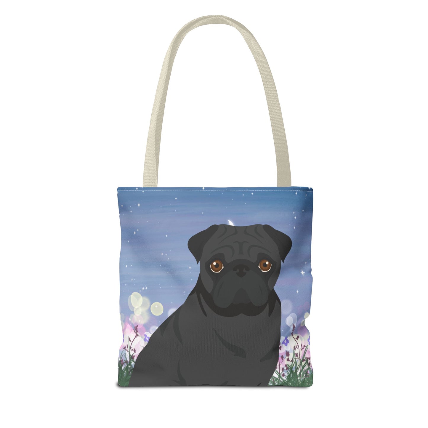 Pug Dog Tote Bag 13x13