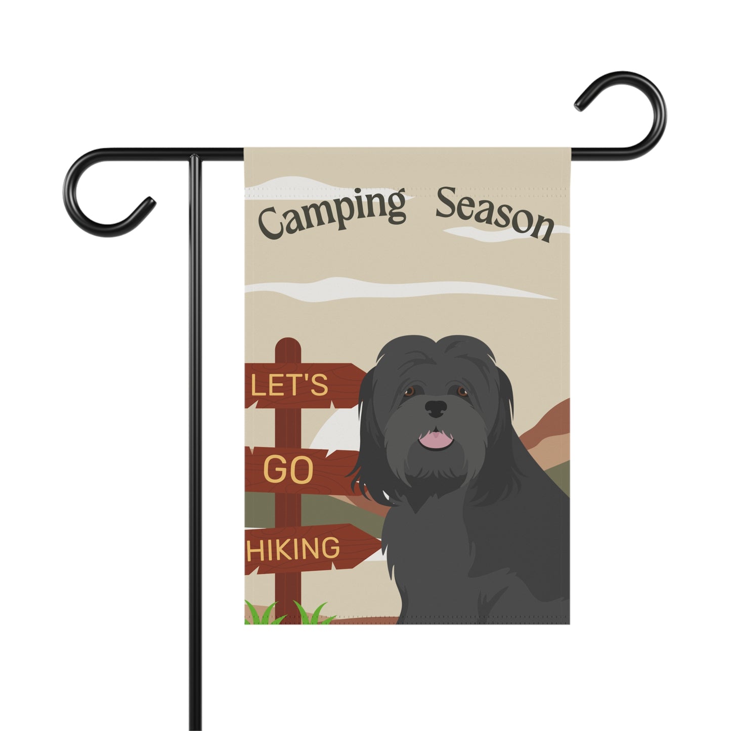 Lhasa Apso Dog Camping Garden Flag