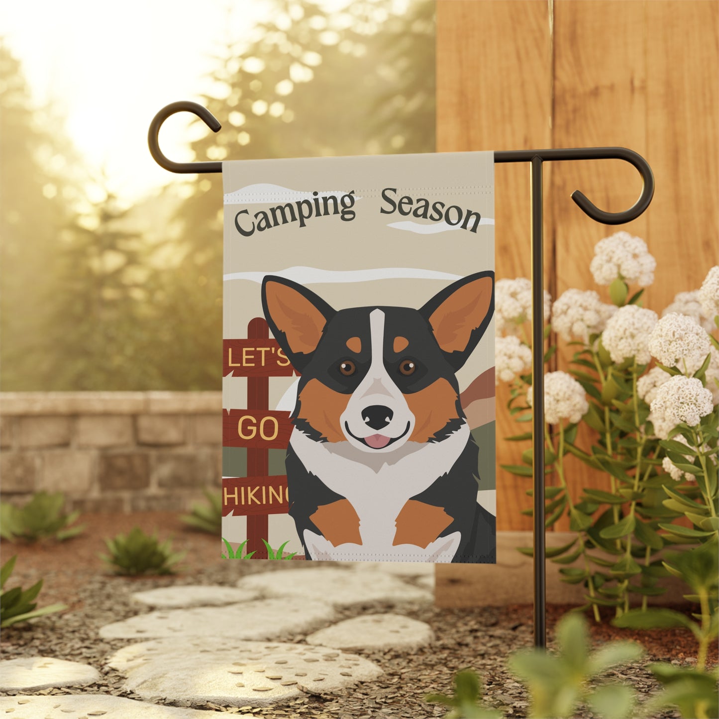 Pembroke Welsh Corgi Dog Camping Garden Flag
