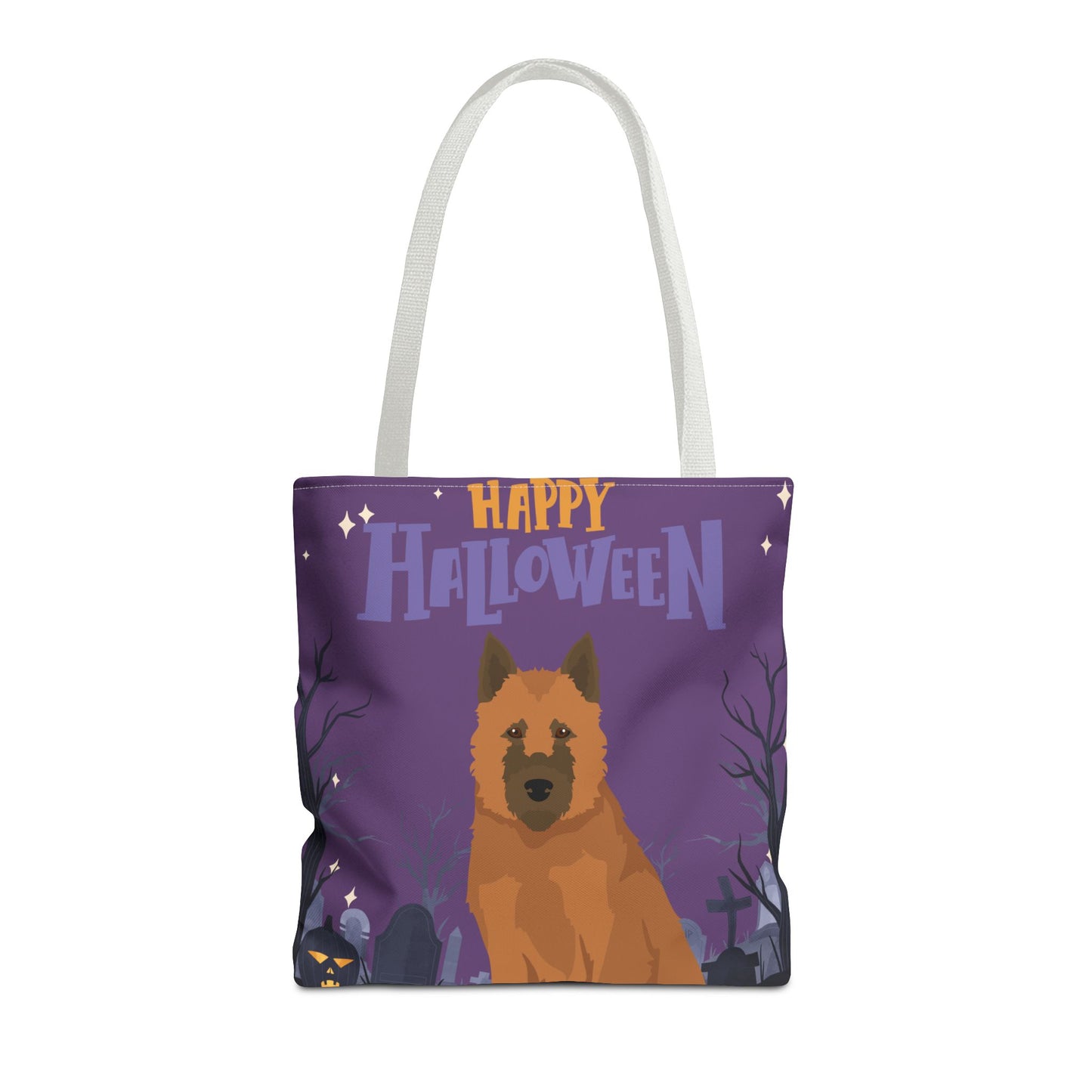 Belgain Laekenois Dog Happy Halloween Tote Bag 16x16