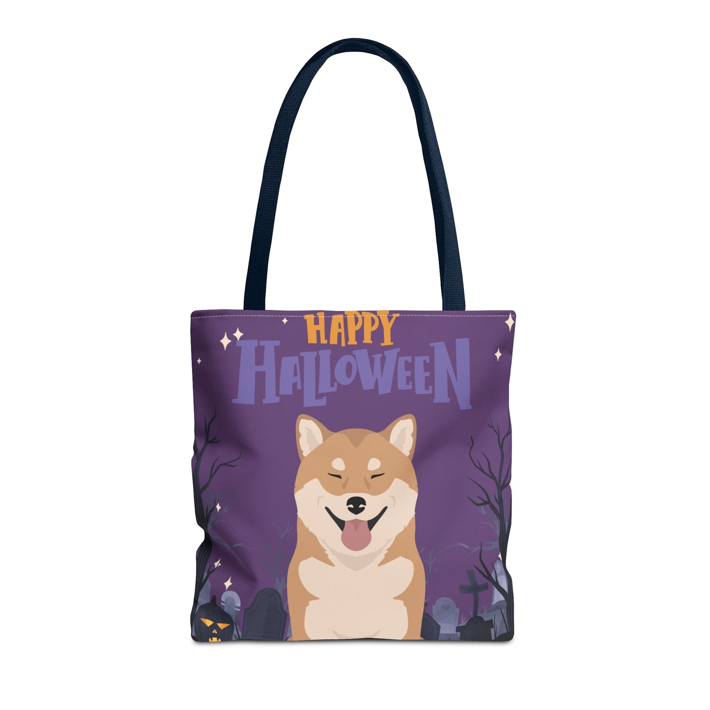 Shiba Inu Dog Happy Halloween Tote Bag 16x16