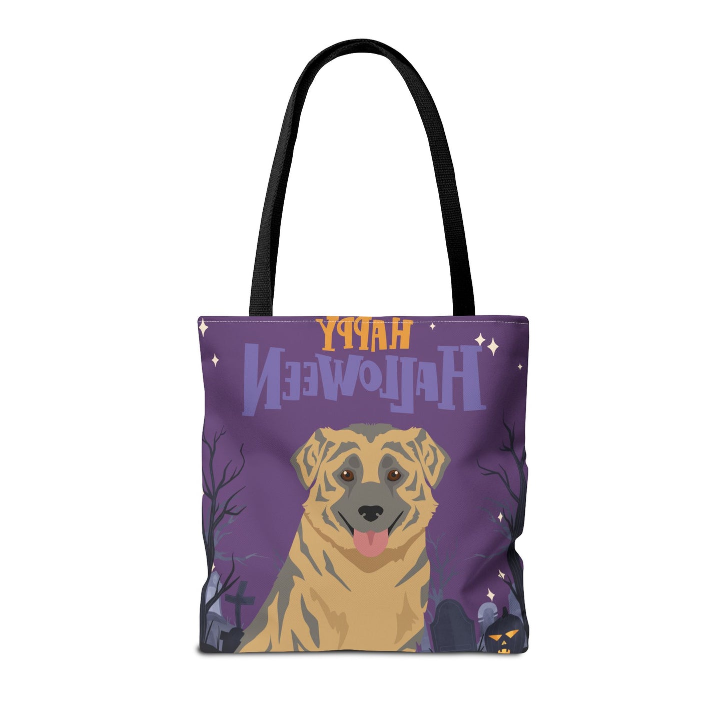 Aidi Dog Happy Halloween Tote Bag 16x16