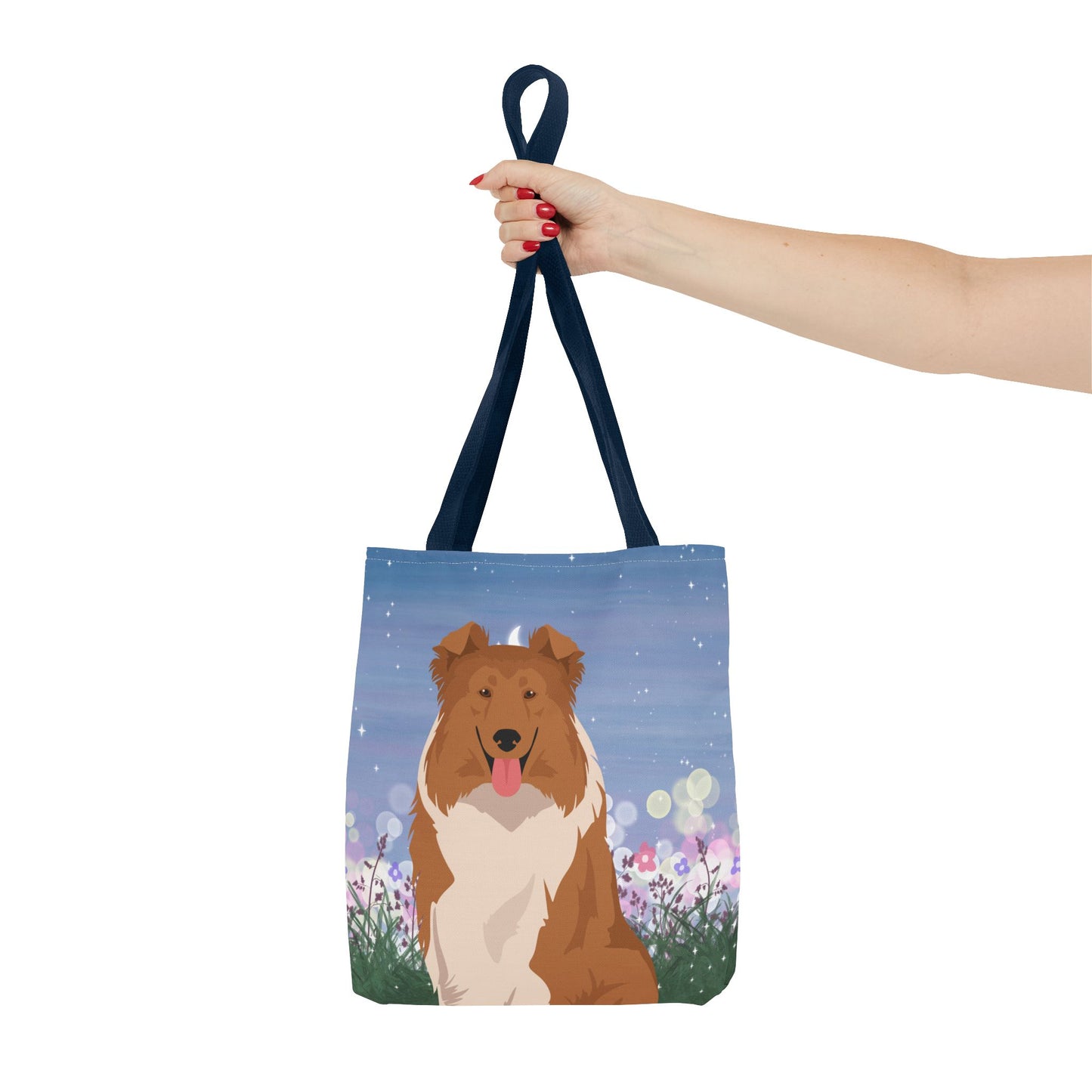 Collie Dog Tote Bag 13x13