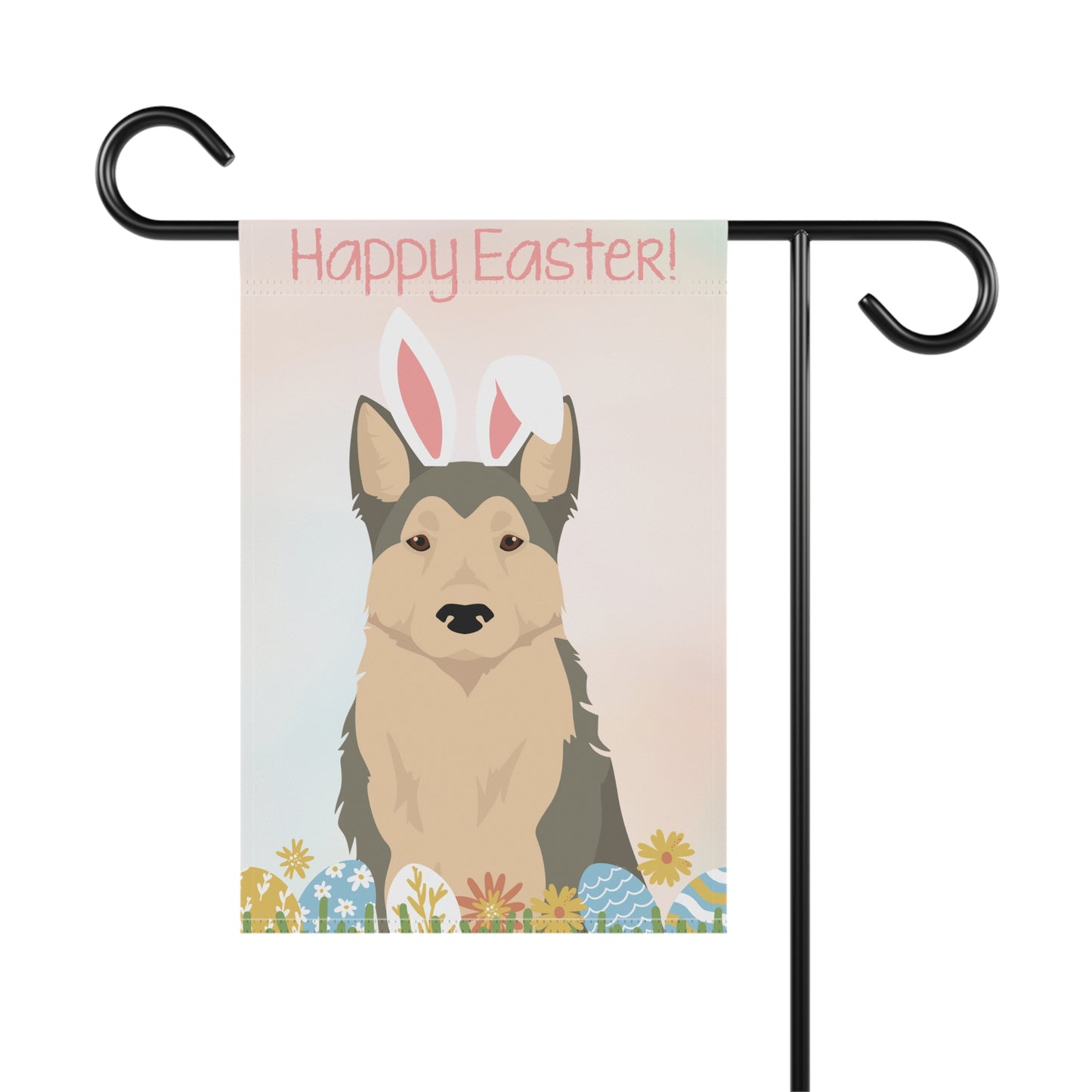 West Siberian Laika Dog Happy Easter Garden Flag