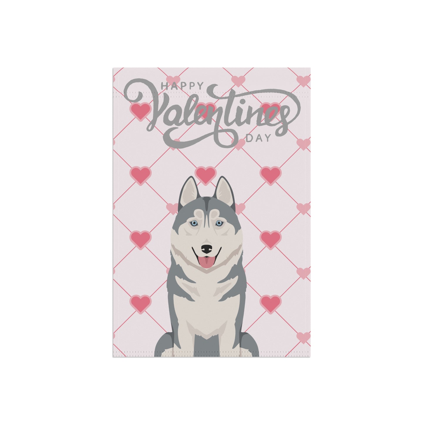 Siberian Husky Dog Valentines Day Garden Flag