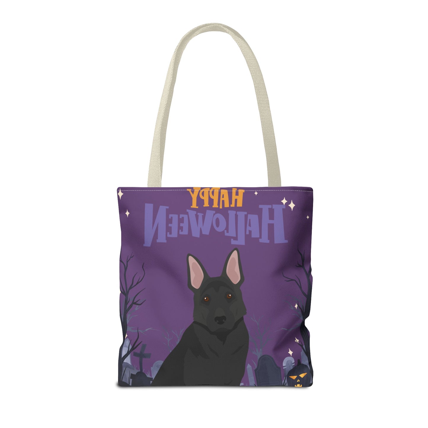 German Shepherd Dog Happy Halloween Tote Bag 16x16