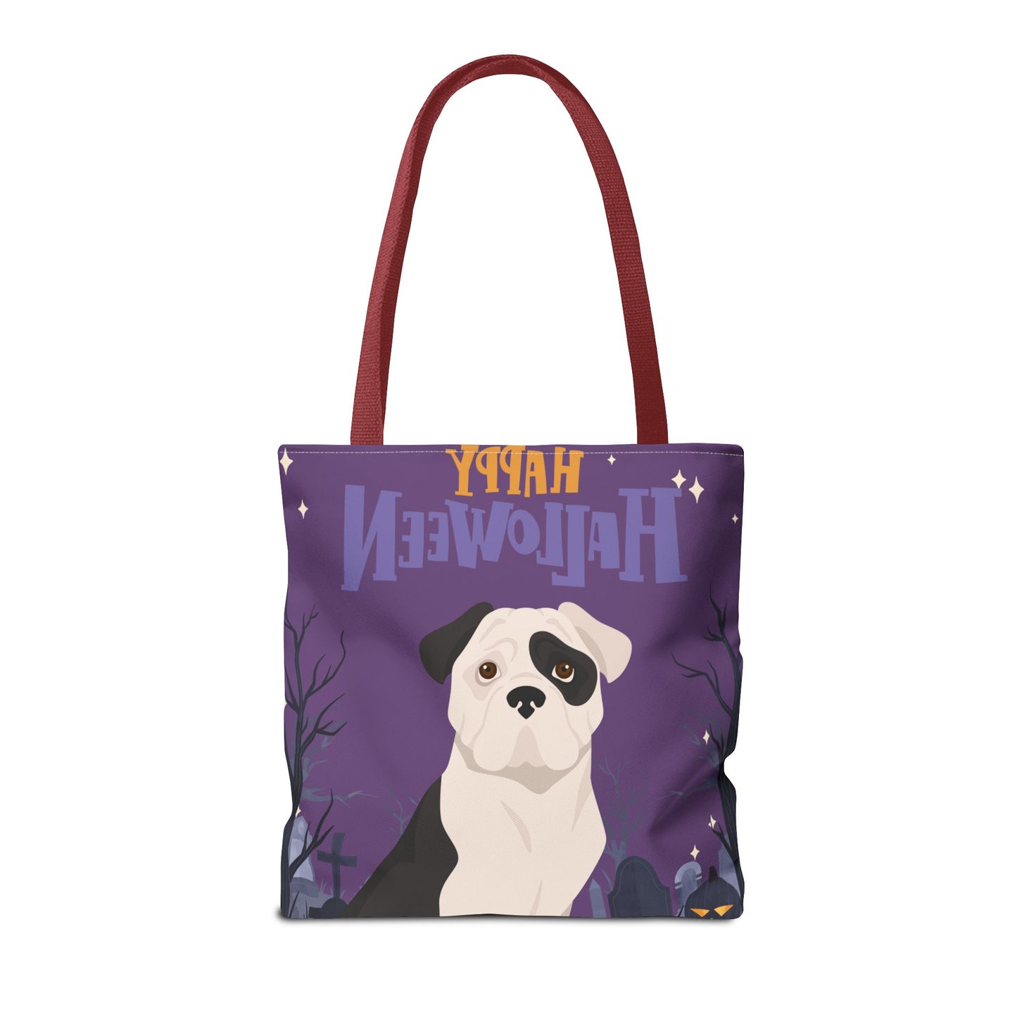 American Bulldog Dog Happy Halloween Tote Bag 16x16