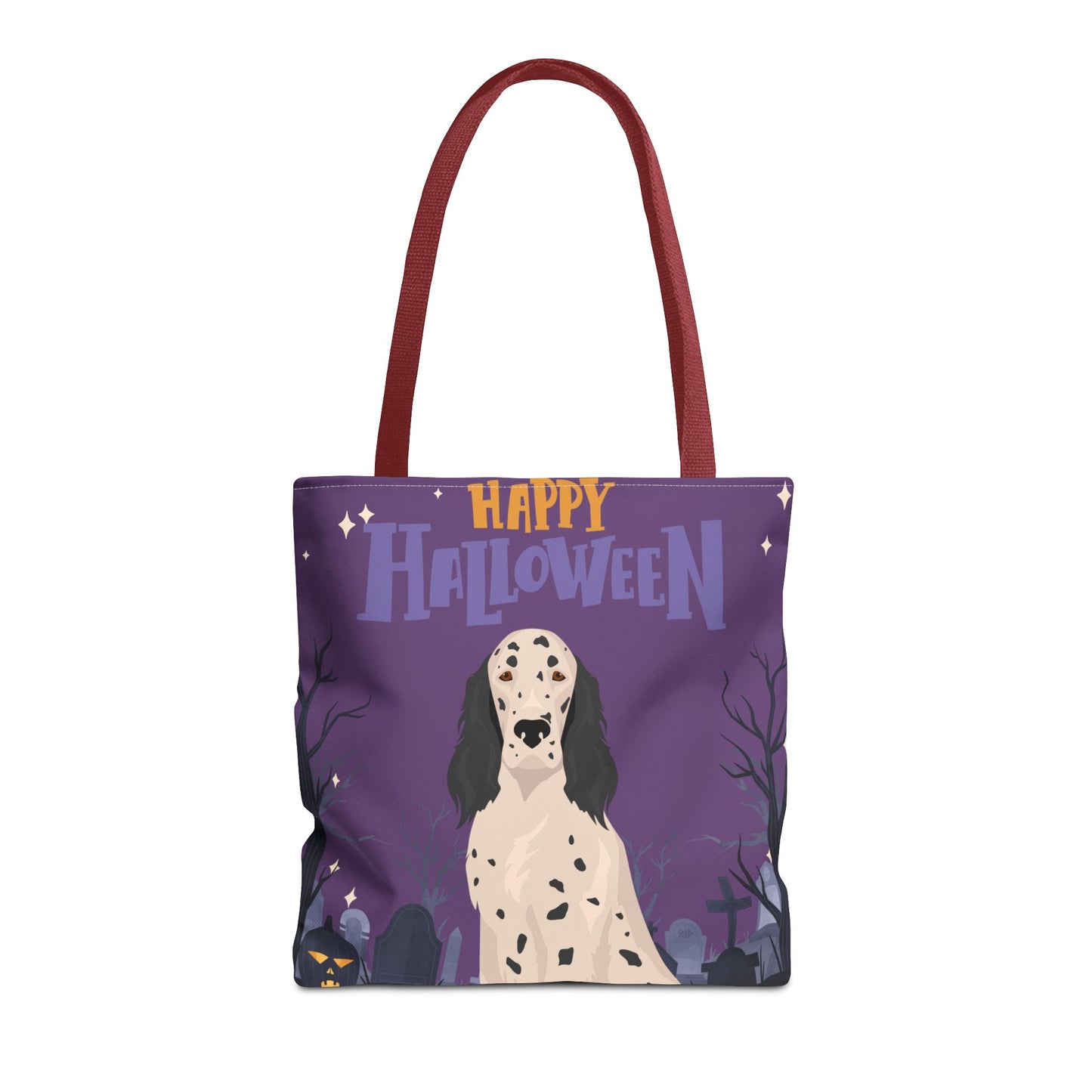 English Setter Dog Happy Halloween Tote Bag 16x16