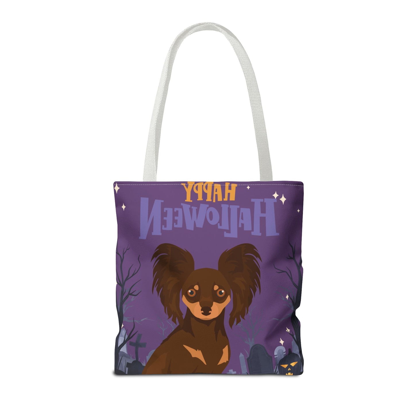 Russian Toy Terrier Dog Happy Halloween Tote Bag 16x16