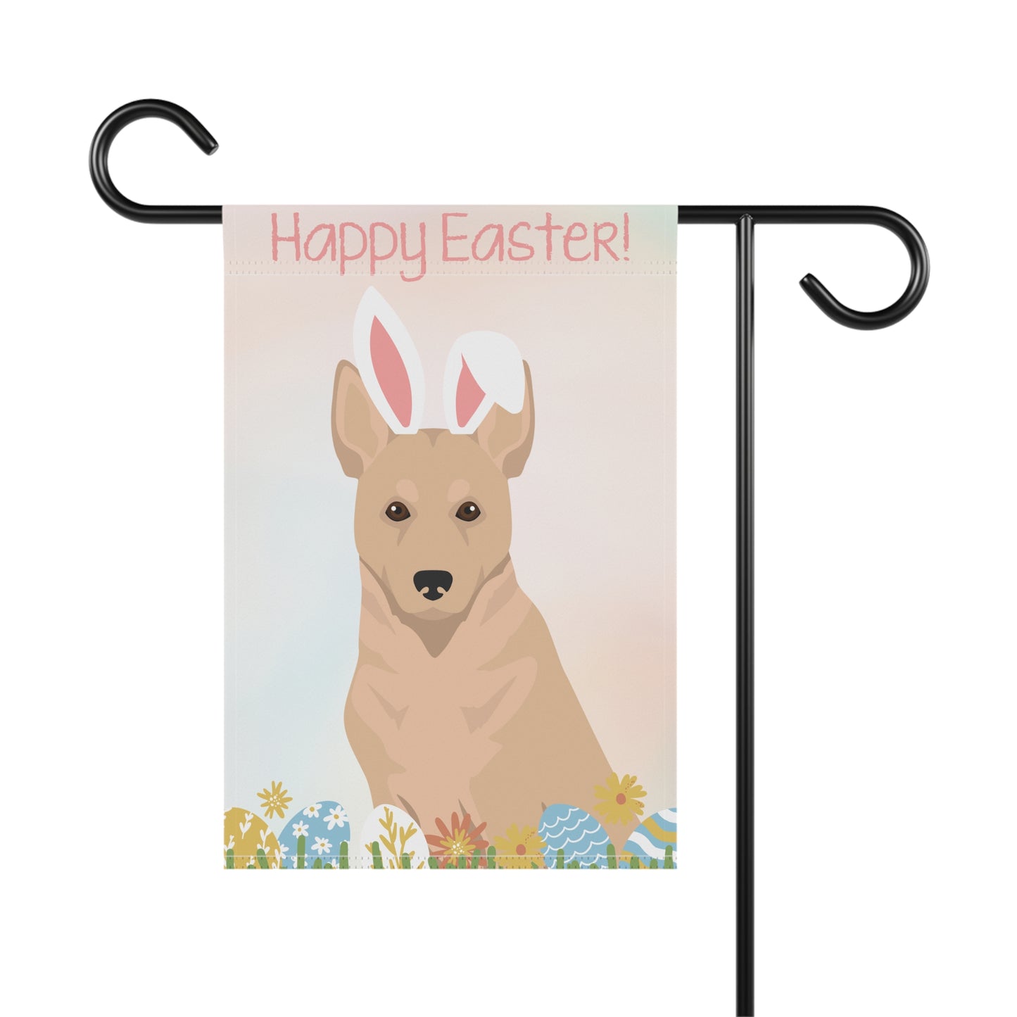 Canaan Dog Happy Easter Garden Flag