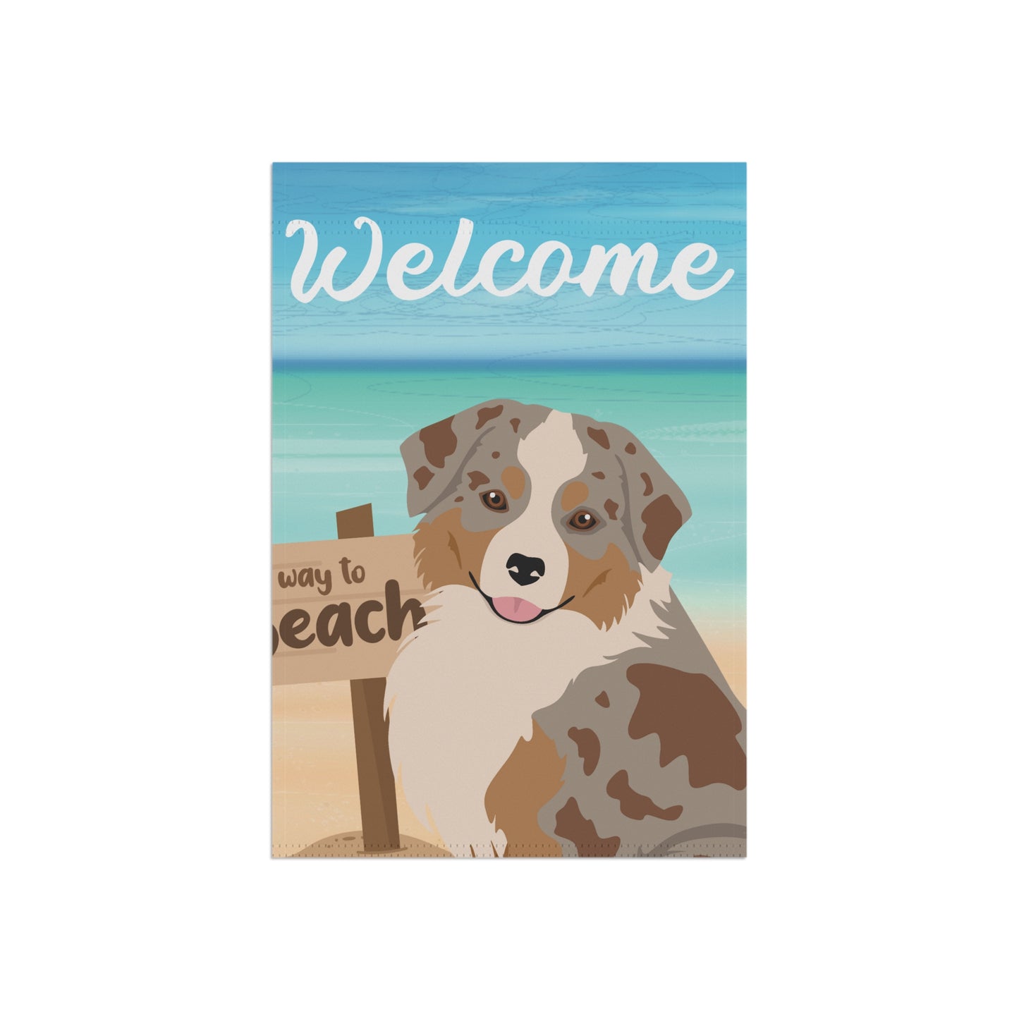 Miniature American Shepherd Dog Garden Flag