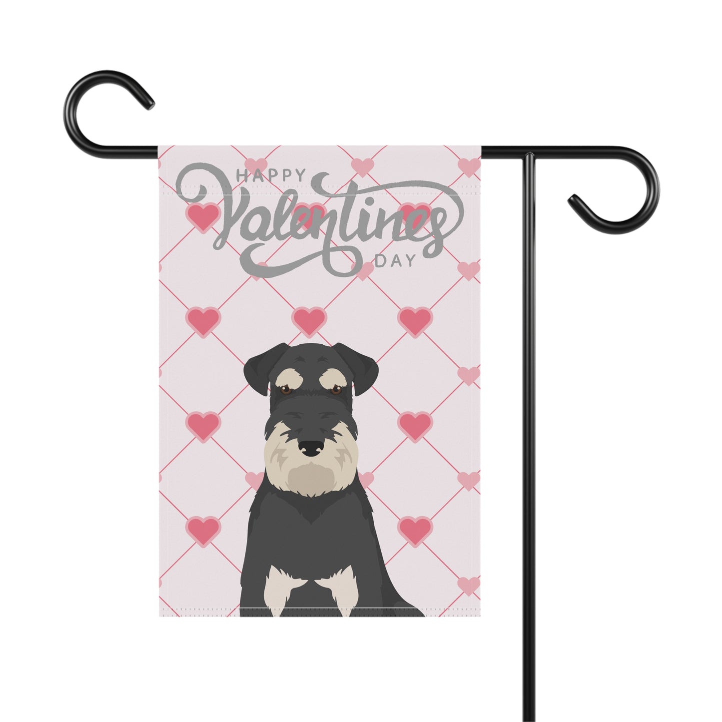 Schnauzer Dog Valentines Day Garden Flag