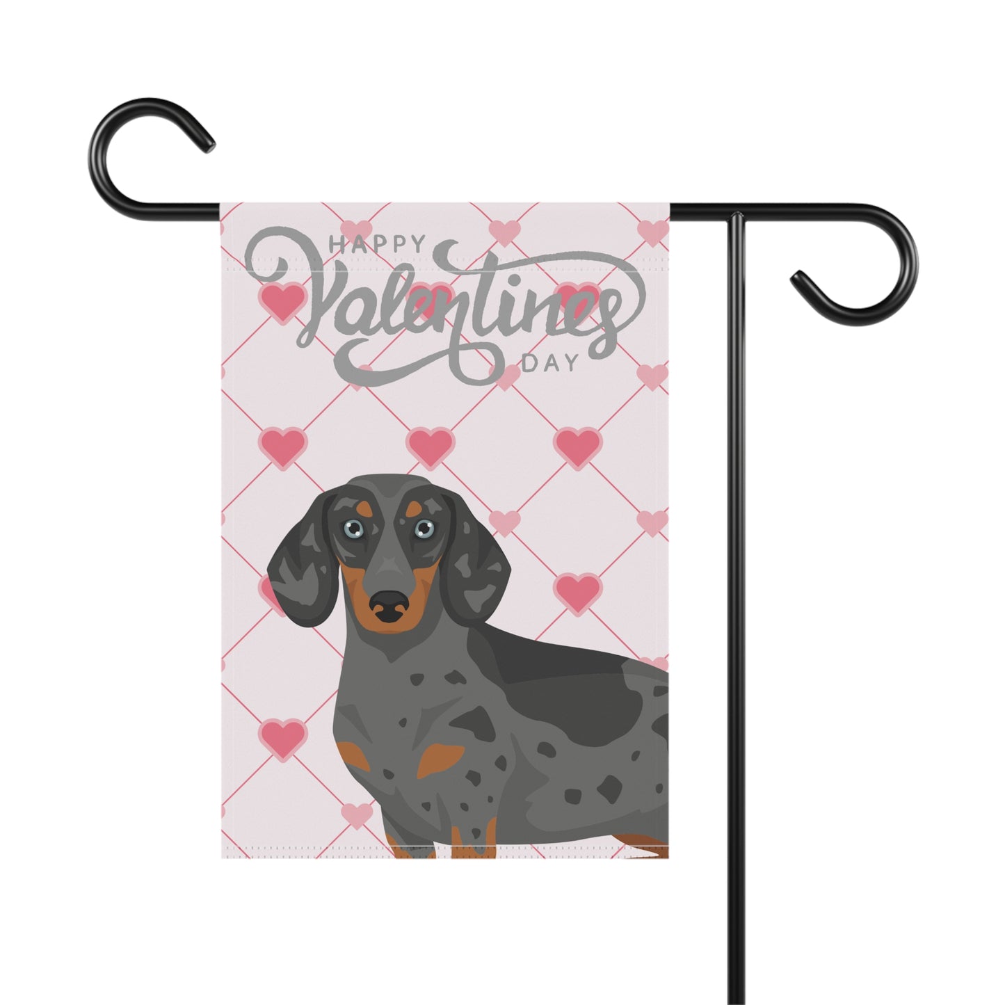 Dachshund Dog Valentines Day Garden Flag