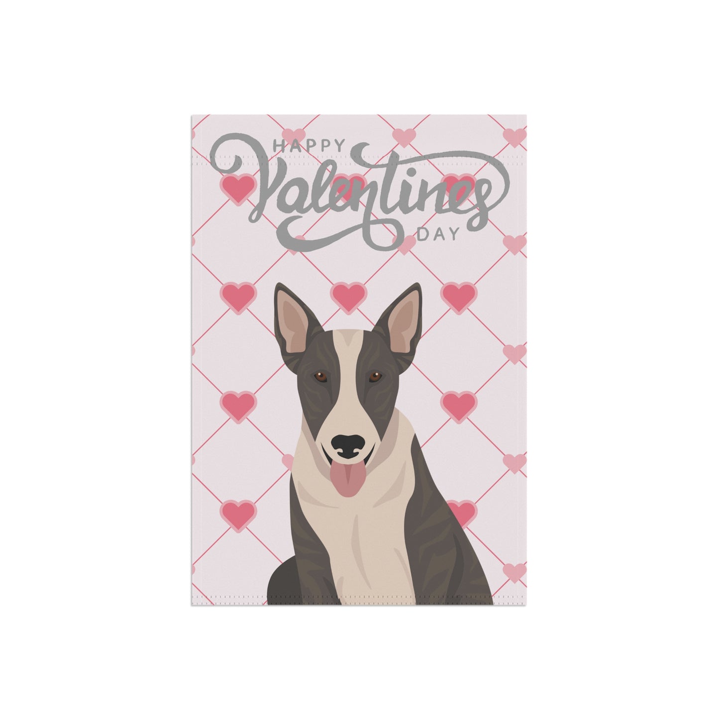 Bull Terrier Dog Valentines Day Garden Flag