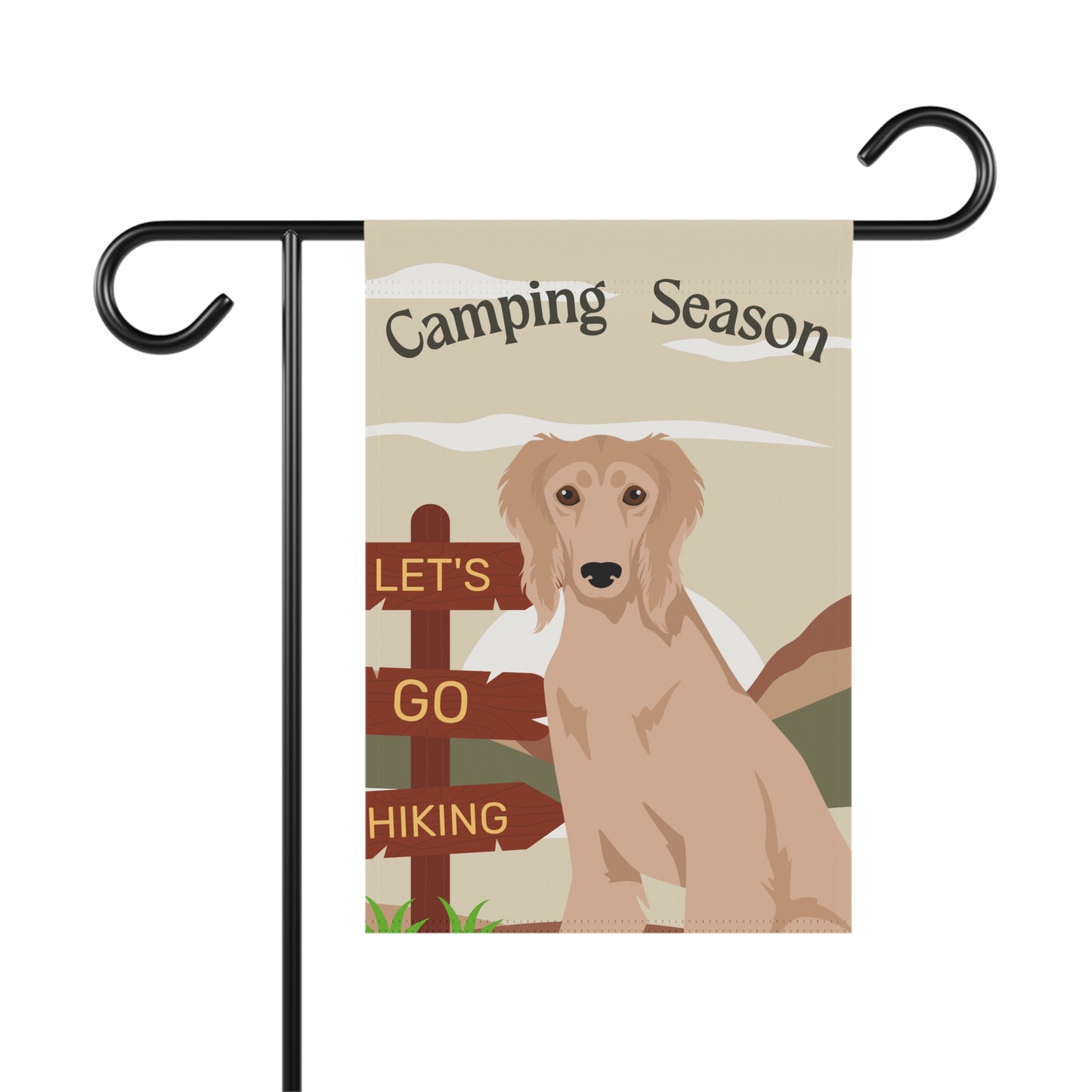Saluki Dog Camping Garden Flag