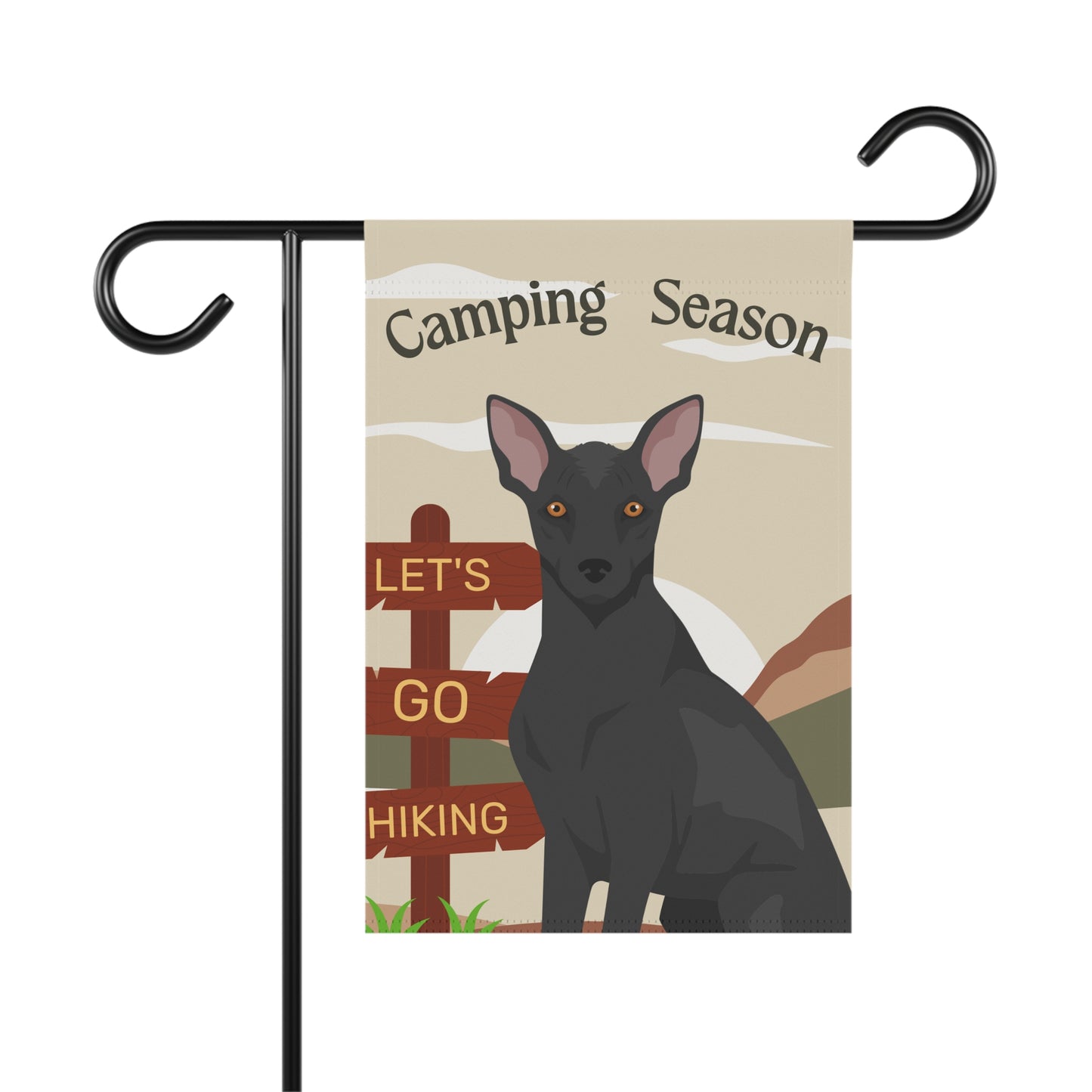 Xoloitzcuinti Dog Camping Garden Flag