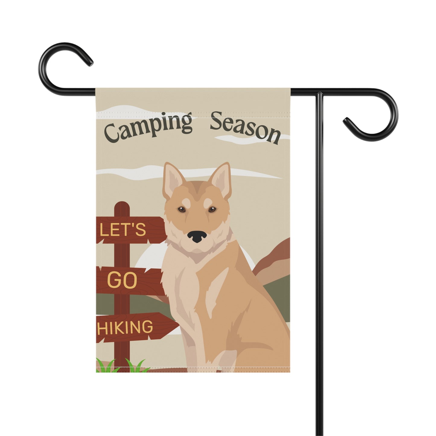 Korean Jindo Dog Camping Garden Flag