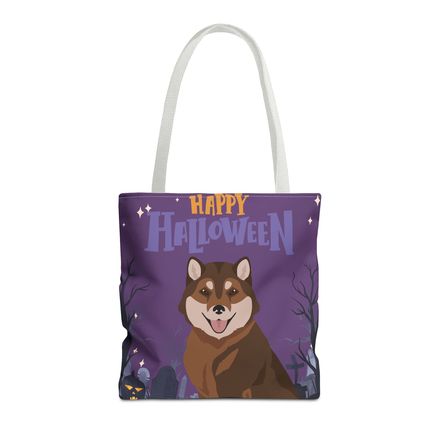Hokkaido Dog Happy Halloween Tote Bag 16x16