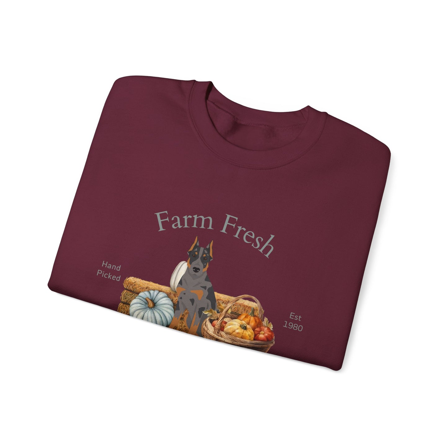 Beauceron Dog Fall Farm Fresh Unisex Heavy Blend Crewneck Sweatshirt