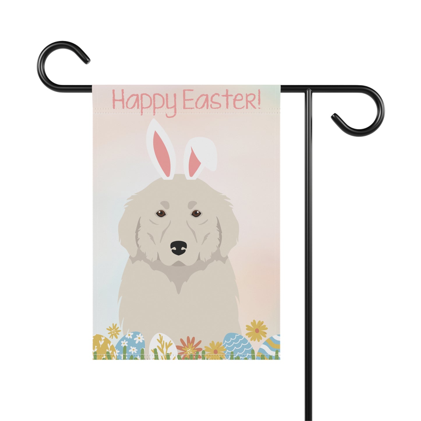 Great Pyrenees Dog Happy Easter Garden Flag