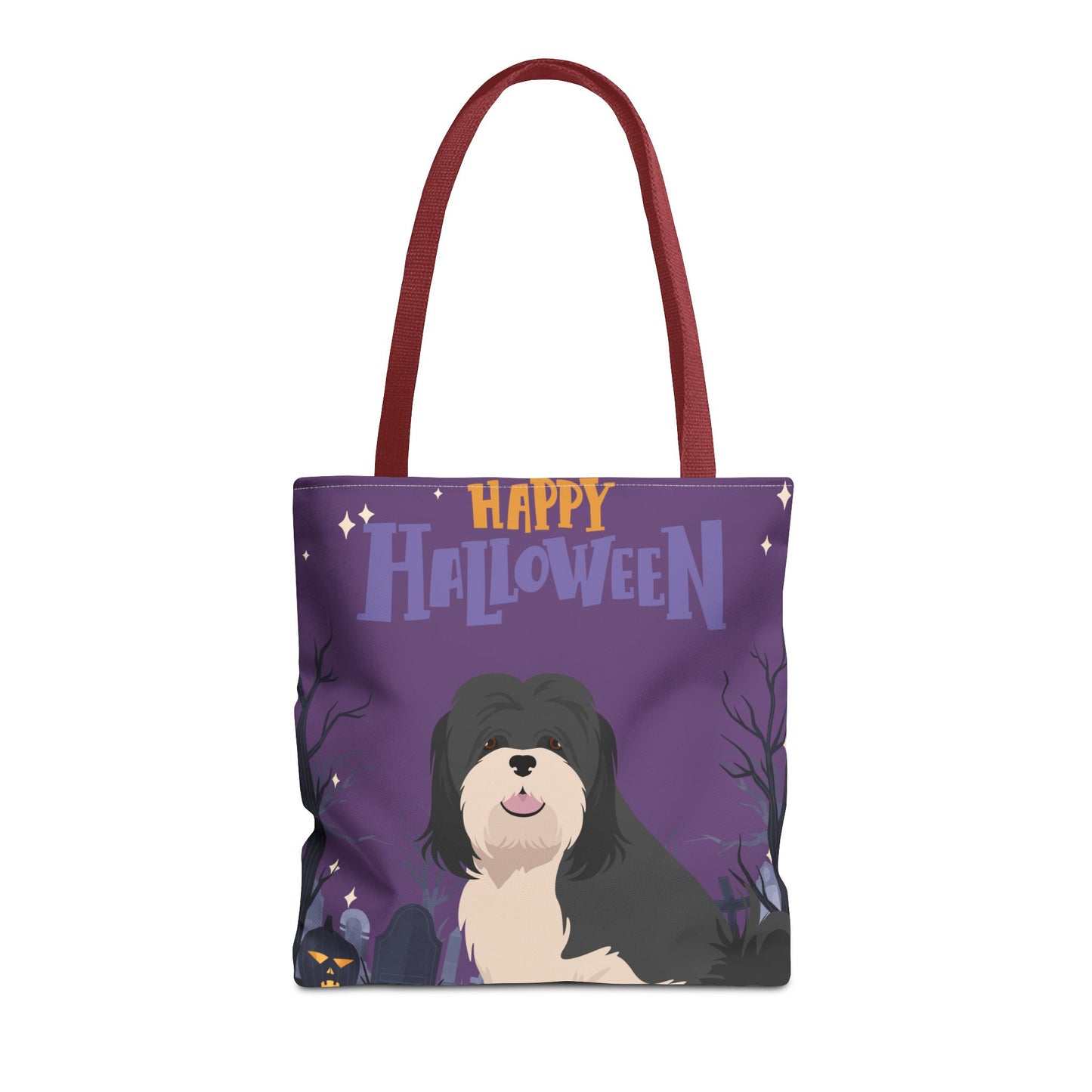 Lhasa Apso Dog Happy Halloween Tote Bag 16x16