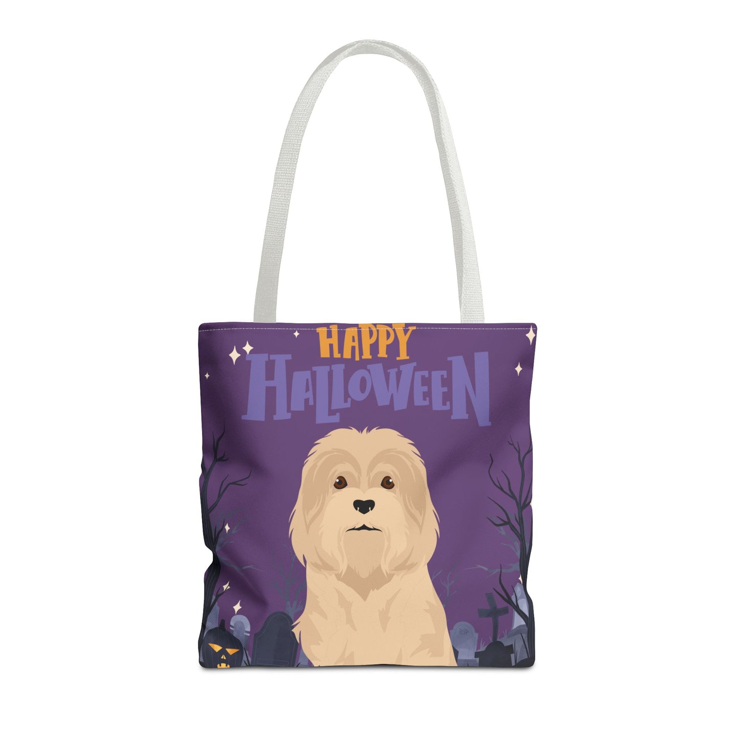 Lowchen Dog Happy Halloween Tote Bag 16x16