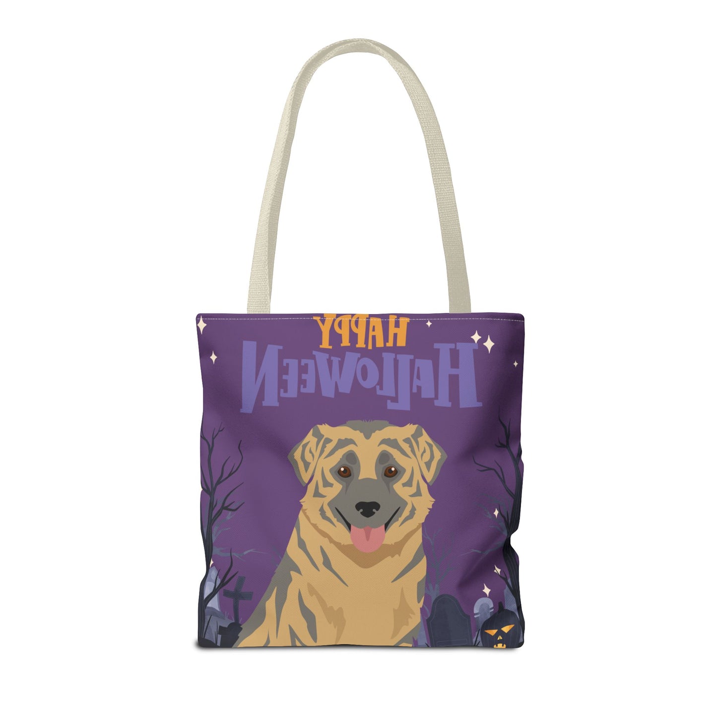 Aidi Dog Happy Halloween Tote Bag 16x16