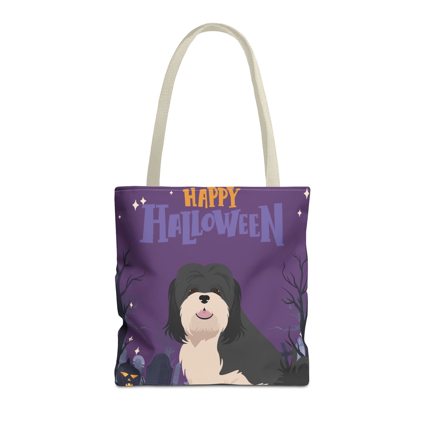 Lhasa Apso Dog Happy Halloween Tote Bag 16x16