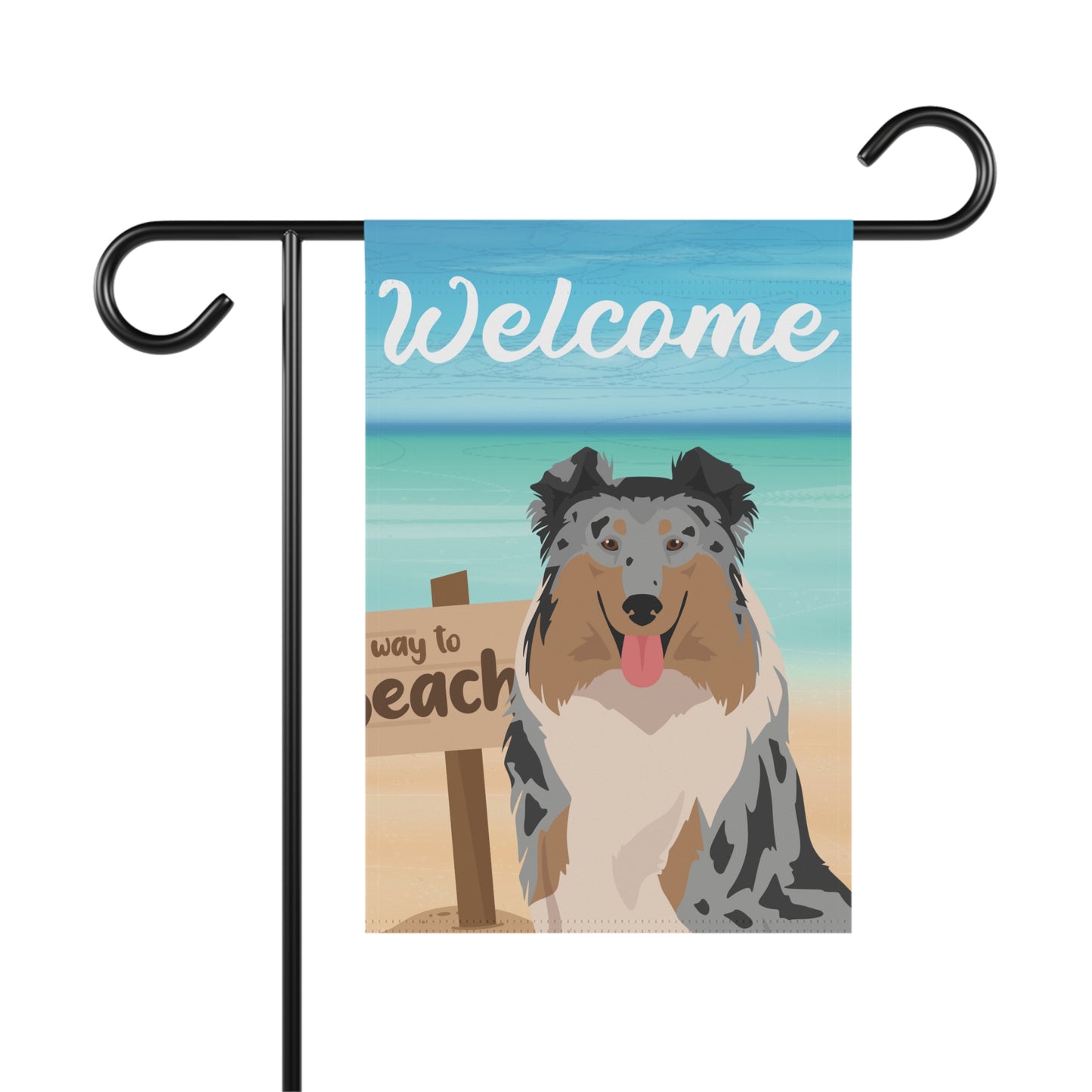 Collie Dog Garden Flag