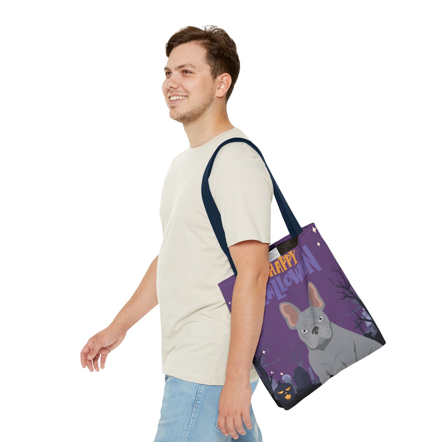 French Bulldog Dog Happy Halloween Tote Bag 16x16